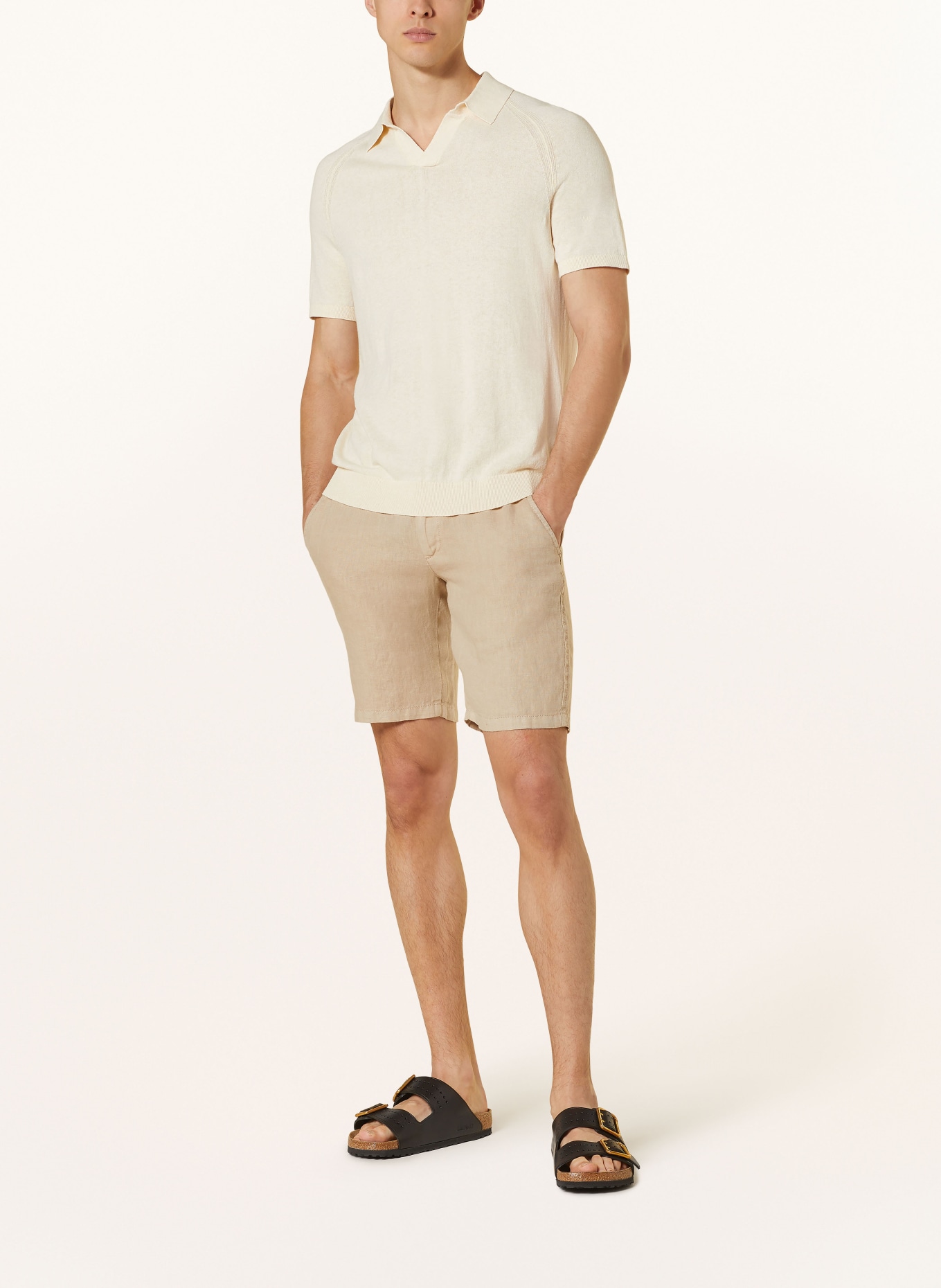 BRAX Leinenshorts BALU Modern Fit, Farbe: BEIGE (Bild 2)