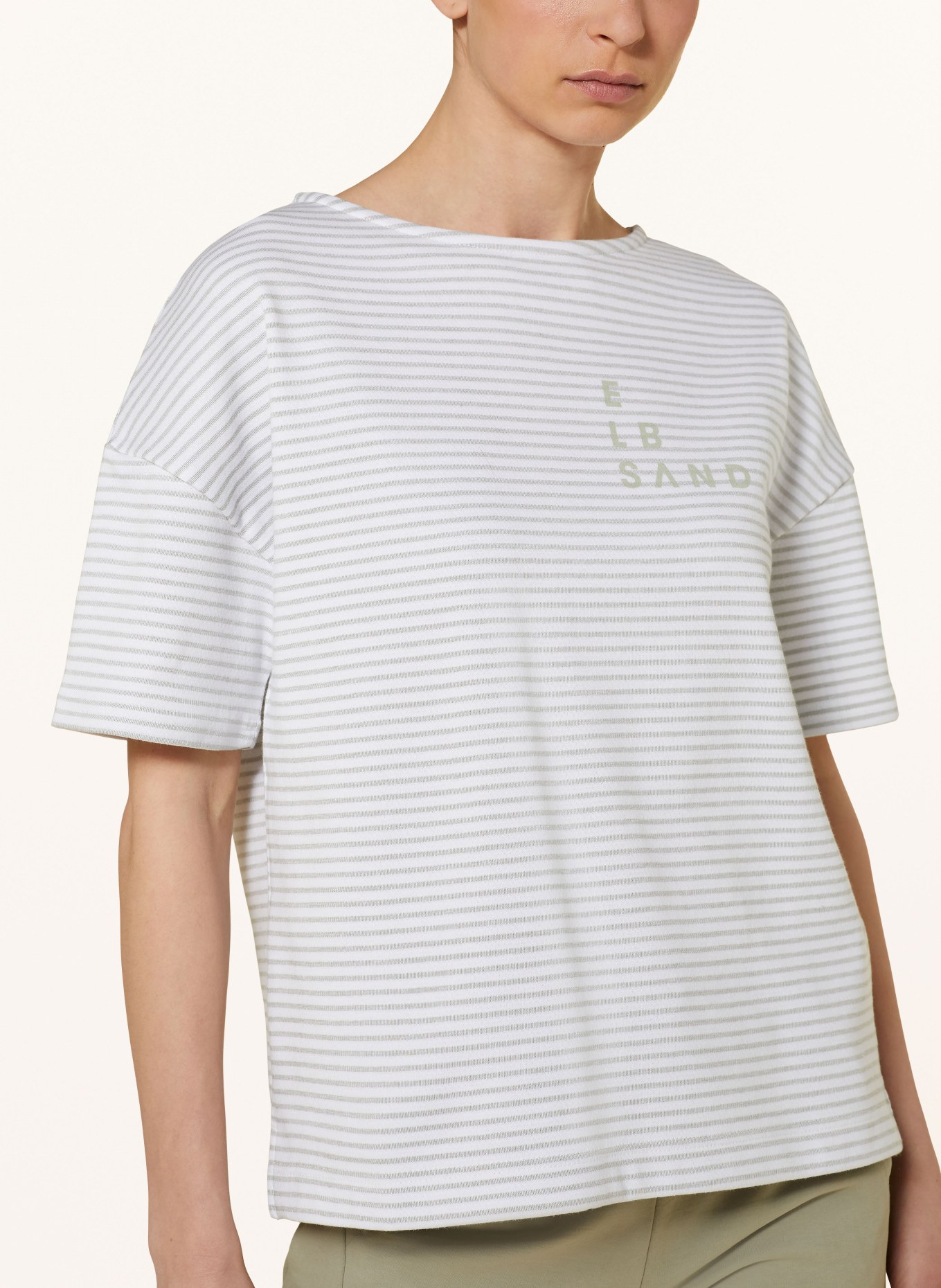 ELBSAND T-Shirt UNEA, Farbe: WEISS/ OLIV (Bild 4)