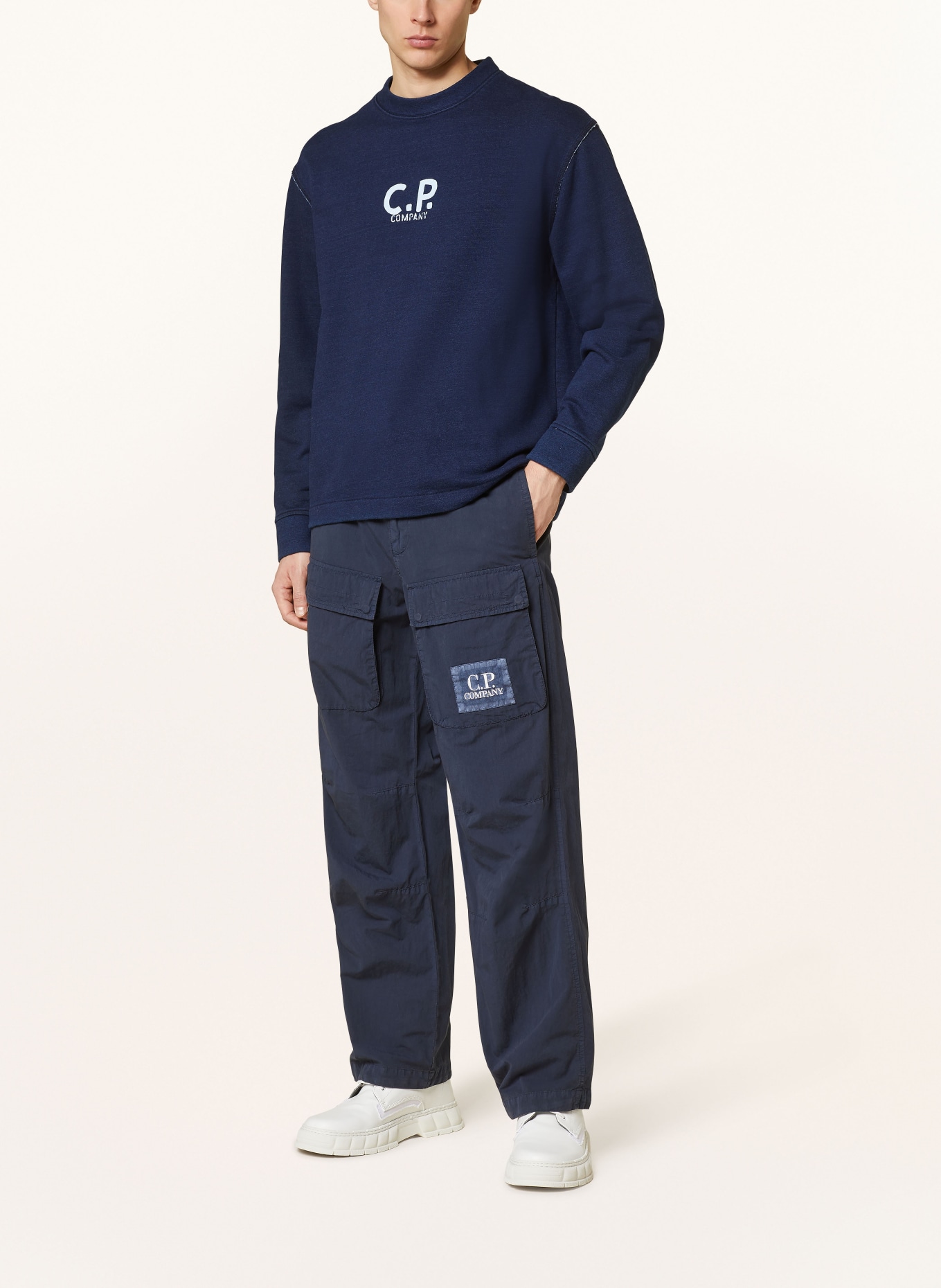 C.P. COMPANY Sweatshirt, Color: BLUE/ LIGHT BLUE/ WHITE (Image 2)