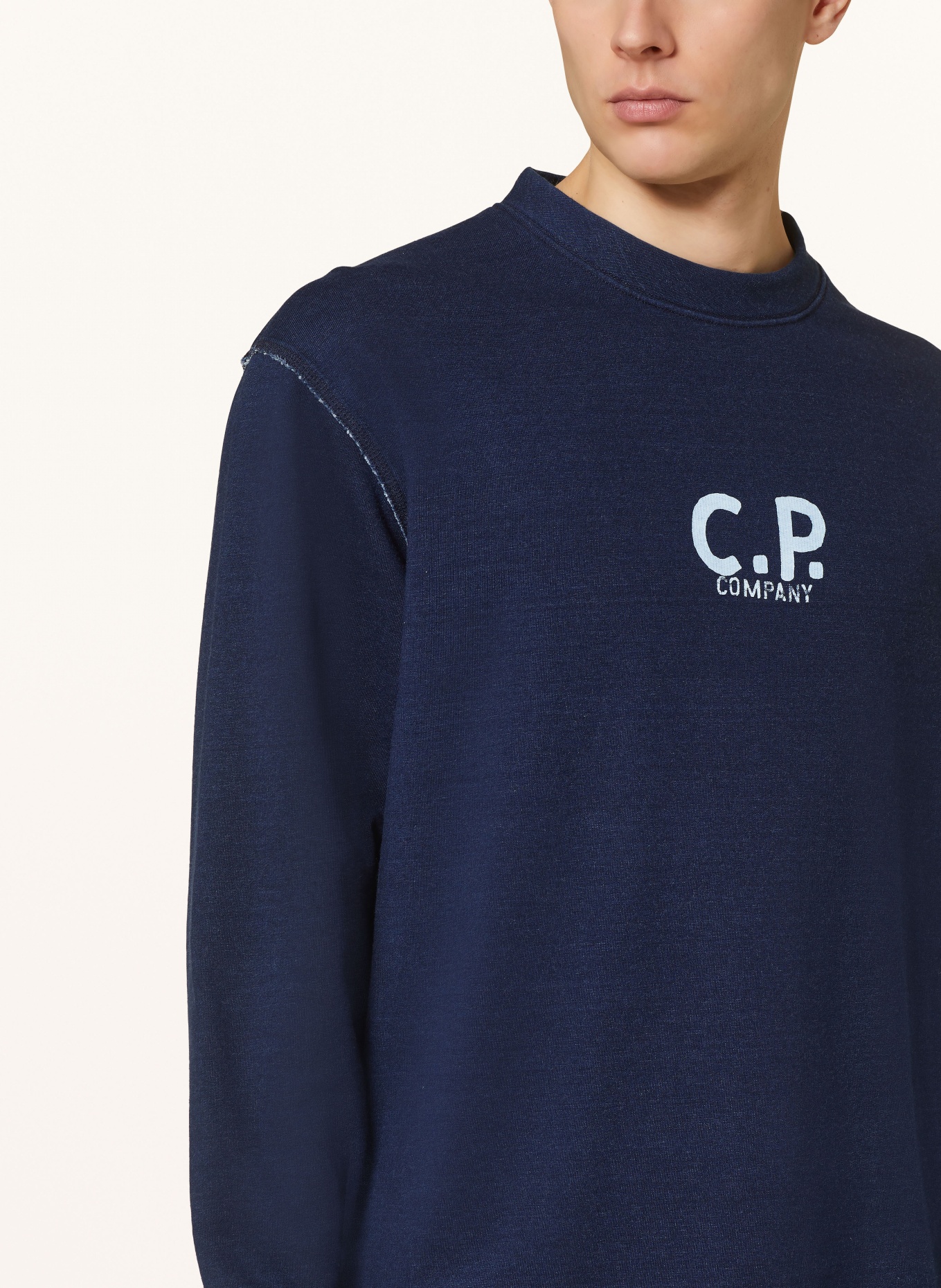 C.P. COMPANY Sweatshirt, Color: BLUE/ LIGHT BLUE/ WHITE (Image 4)