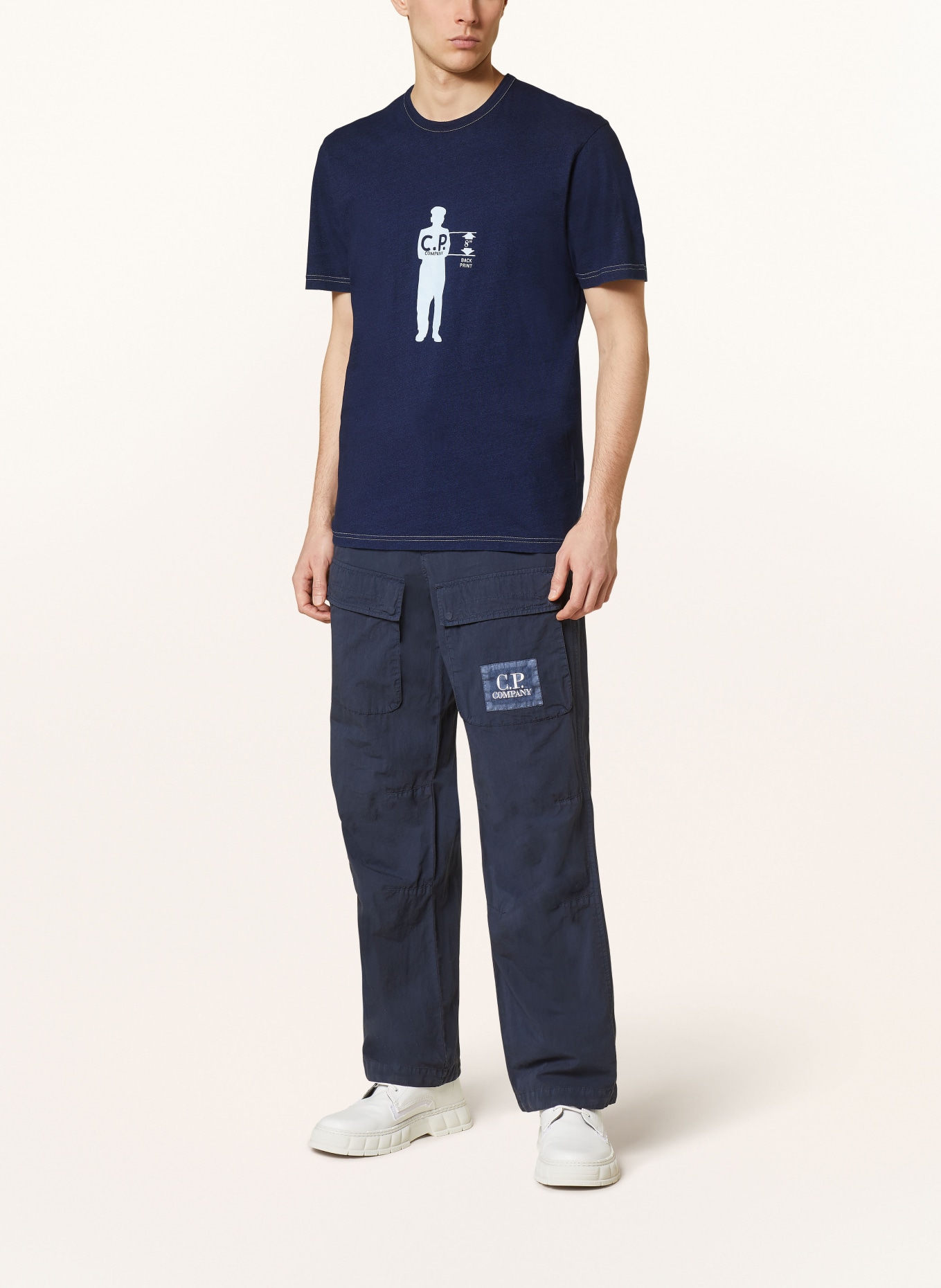 C.P. COMPANY T-shirt, Color: DARK BLUE/ LIGHT BLUE (Image 2)