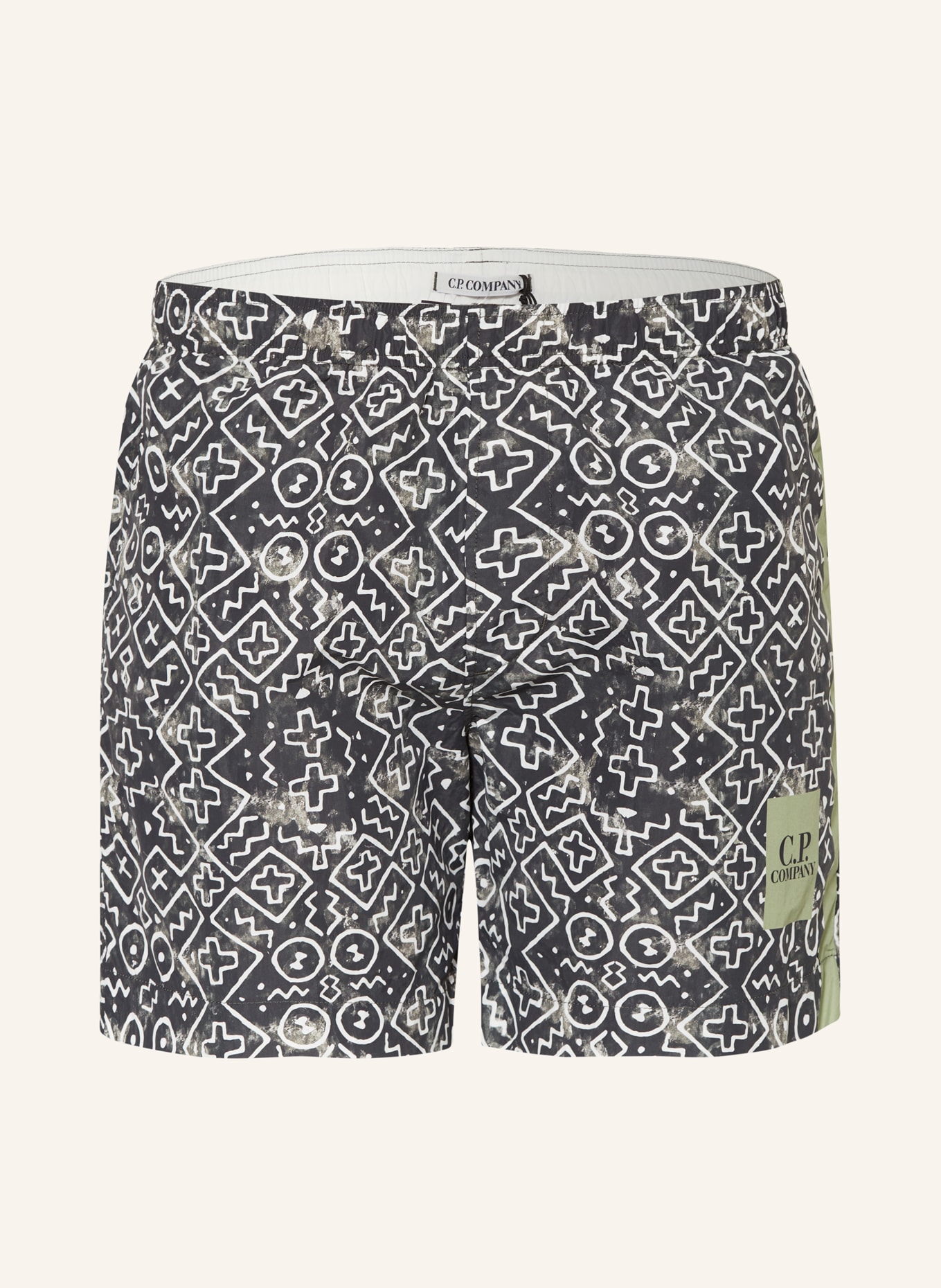 C.P. COMPANY Swim shorts, Color: KHAKI/ WHITE (Image 1)