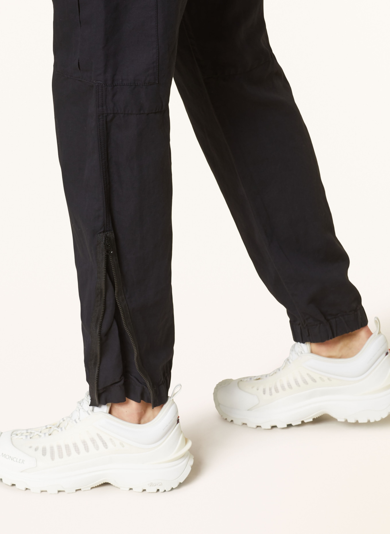 C.P. COMPANY Cargo pants extra slim fit with linen, Color: DARK BLUE (Image 7)
