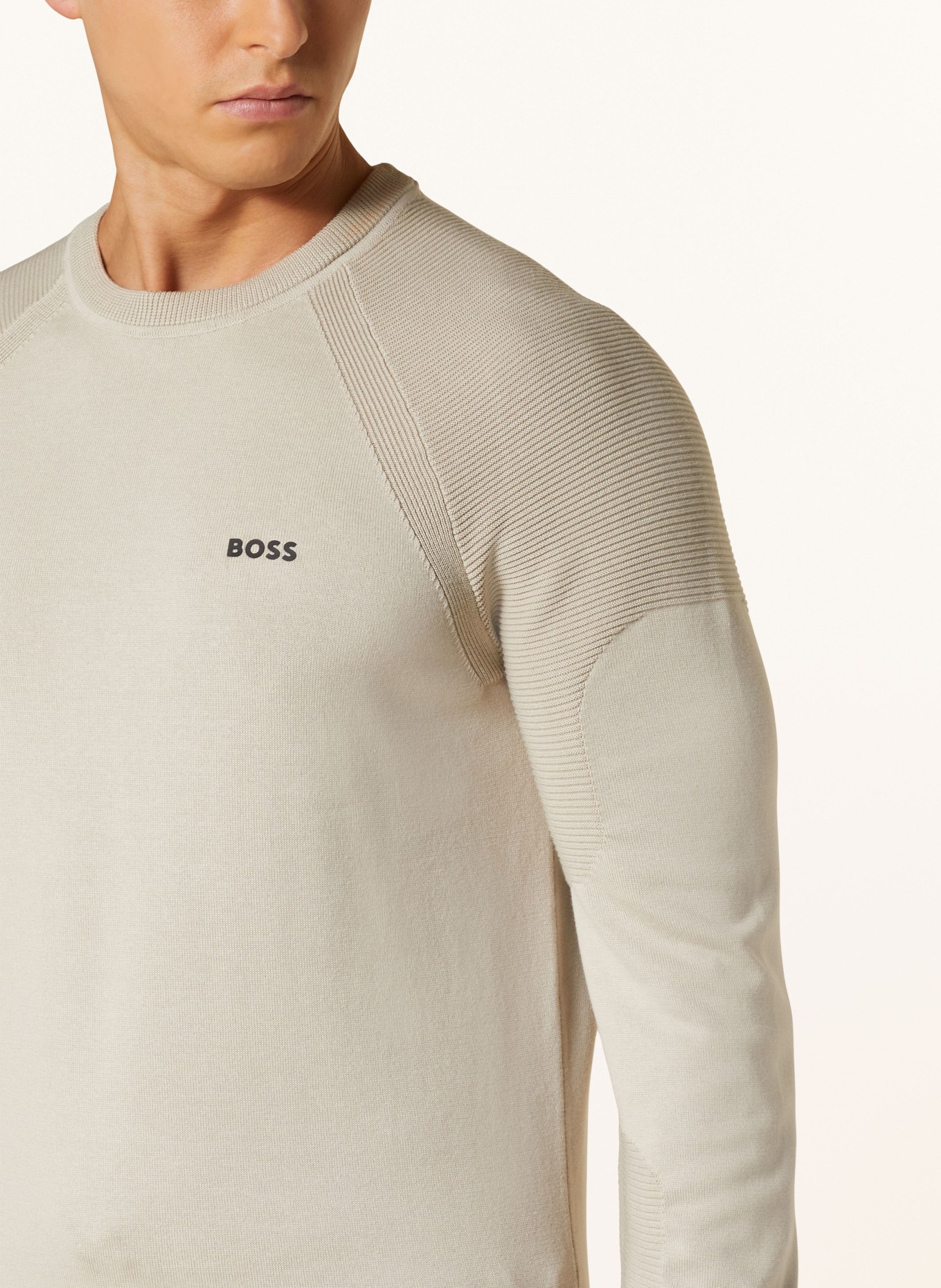 BOSS Sweater PERFORM-X, Color: LIGHT BROWN (Image 4)
