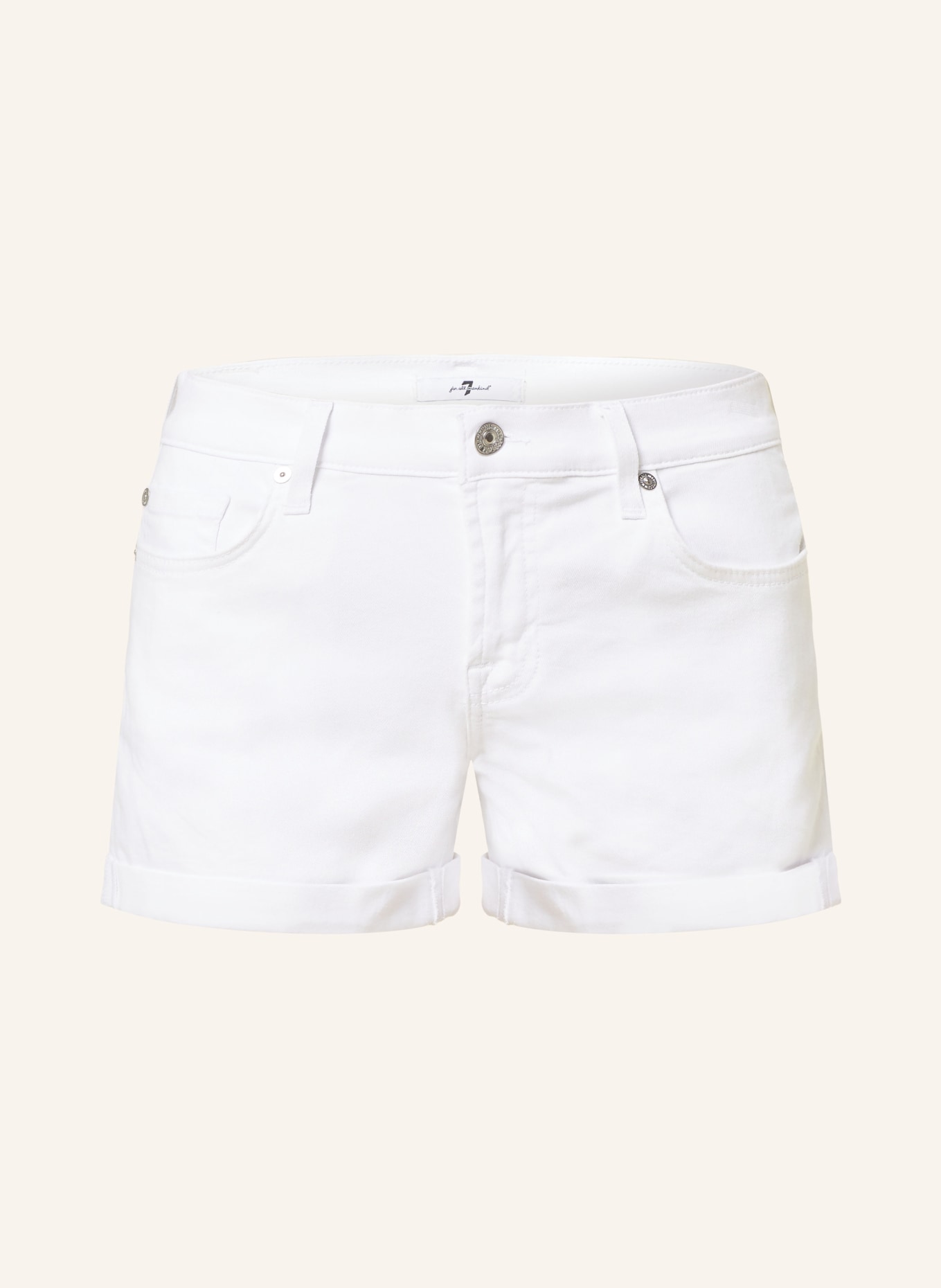7 for all mankind Denim shorts, Color: WHITE (Image 1)