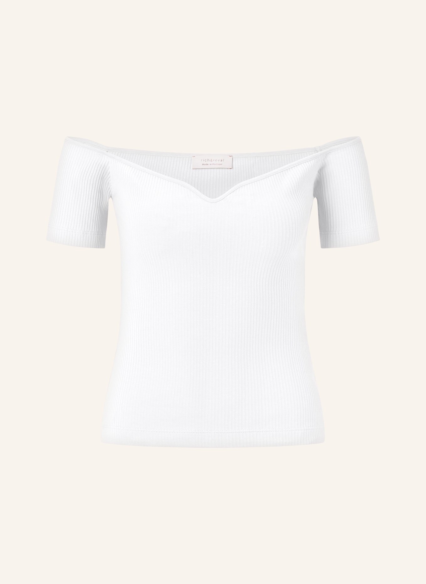 rich&royal Off-shoulder shirt, Color: WHITE (Image 1)