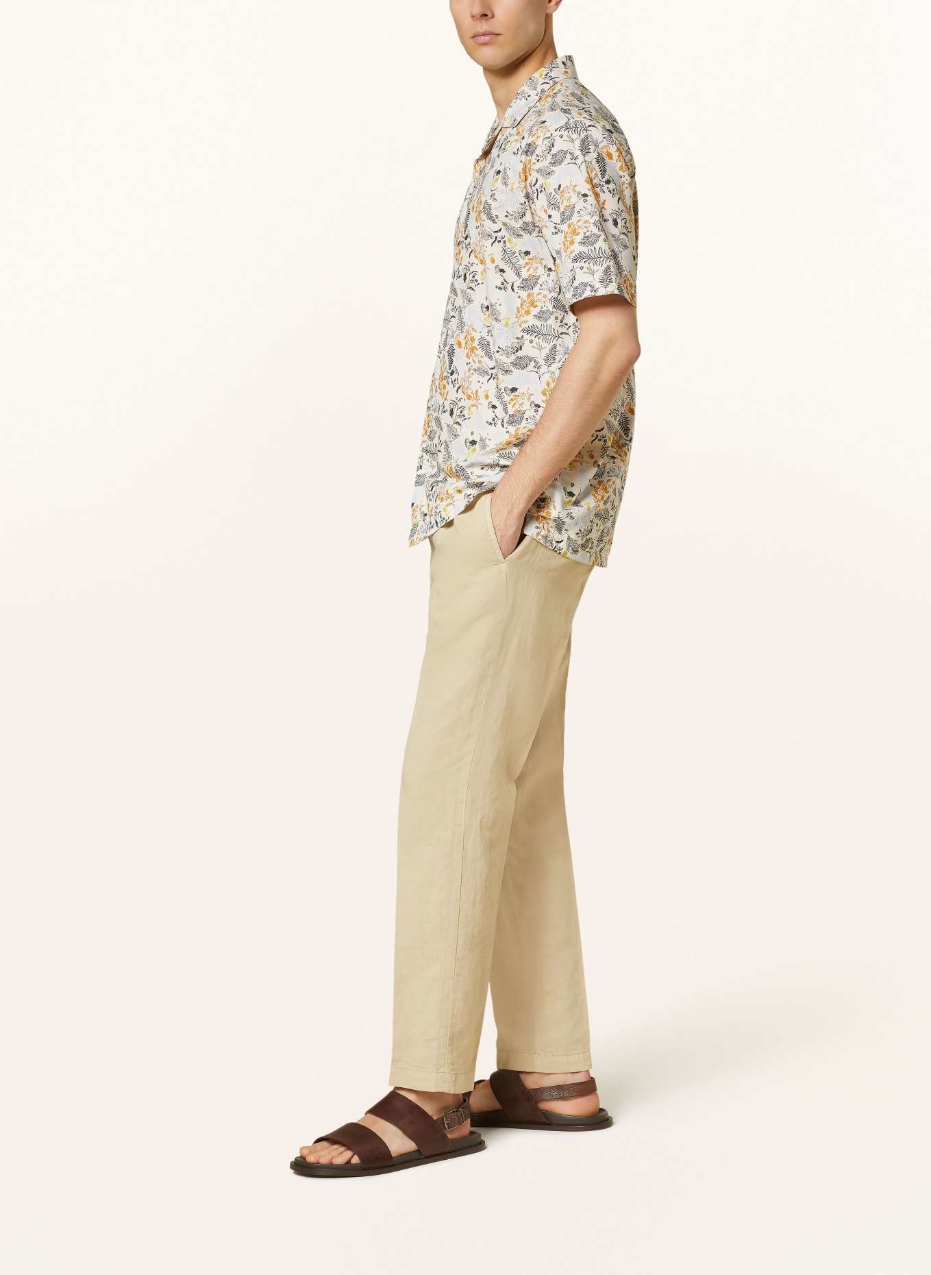 CINQUE Chinos CIJULI slim fit with linen, Color: BEIGE (Image 4)