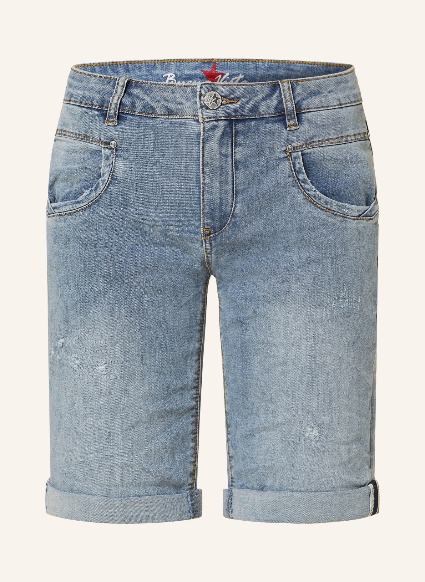 Buena Vista Szorty jeansowe ANNA C, Kolor: 6923 repair denim (Obrazek 1)