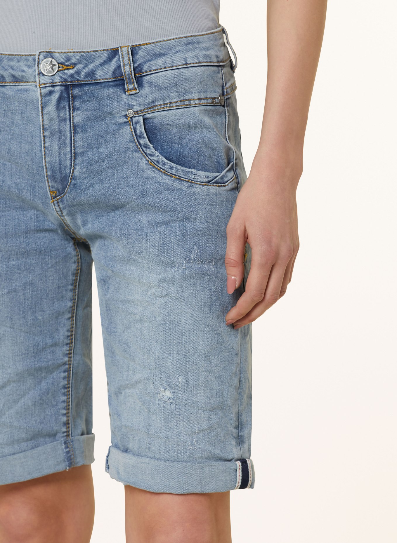 Buena Vista Szorty jeansowe ANNA C, Kolor: 6923 repair denim (Obrazek 5)
