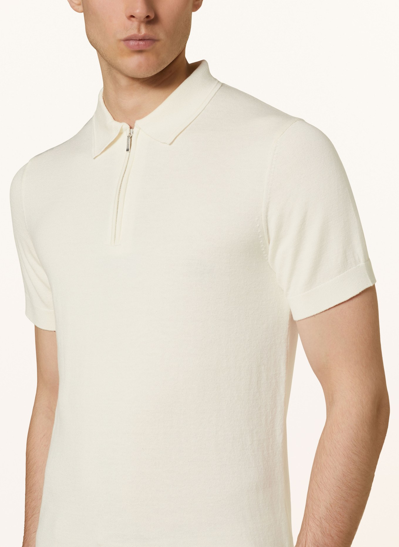 PAUL Knitted polo shirt, Color: CREAM (Image 4)