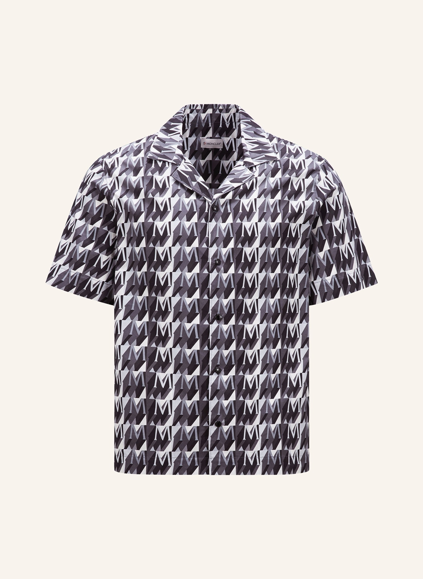 MONCLER Resort shirt regular fit, Color: BLACK/ WHITE/ DARK GRAY (Image 1)