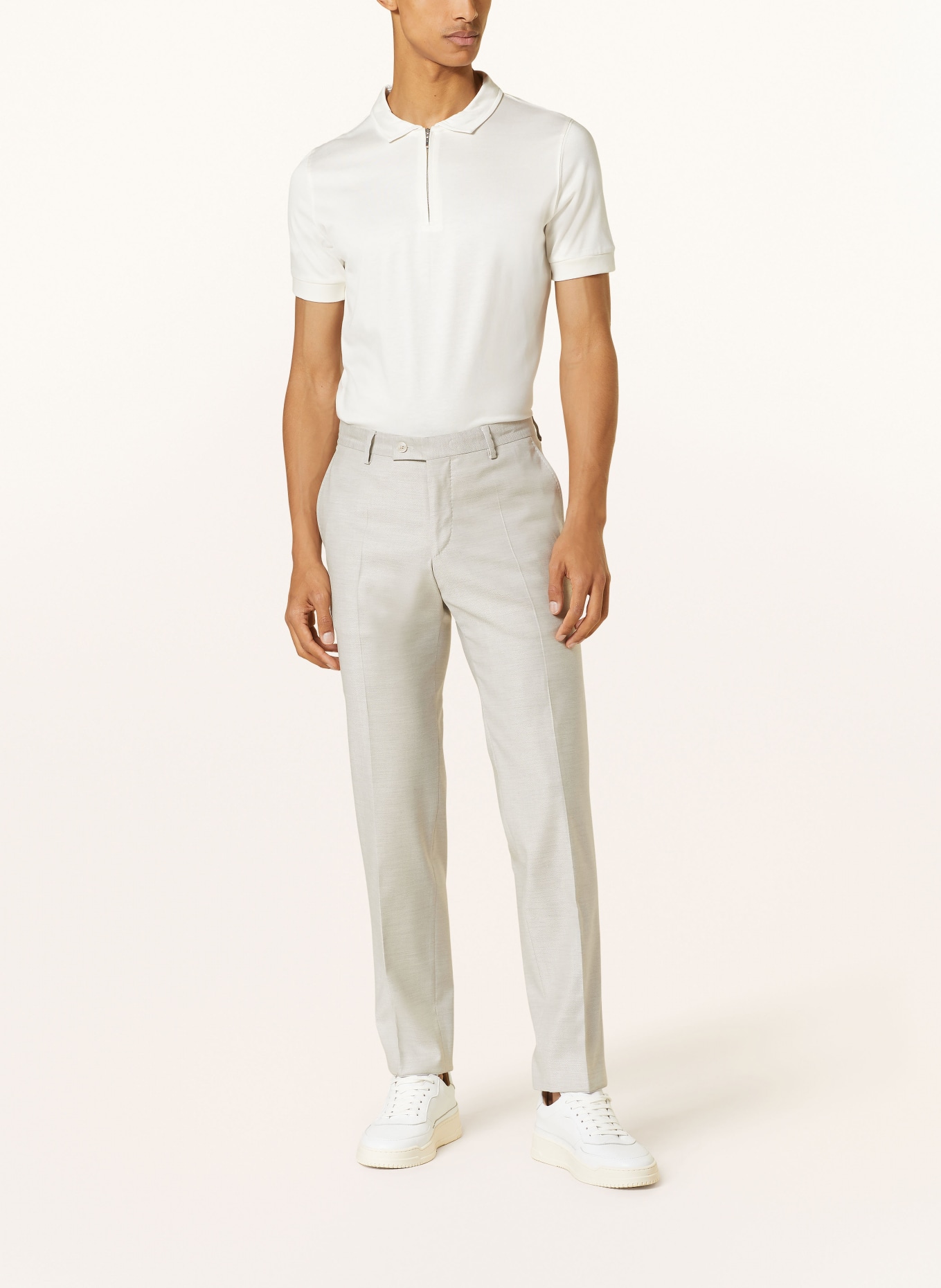 BALDESSARINI Suit trousers slim fit, Color: 8920 Irish Cream Pattern (Image 3)
