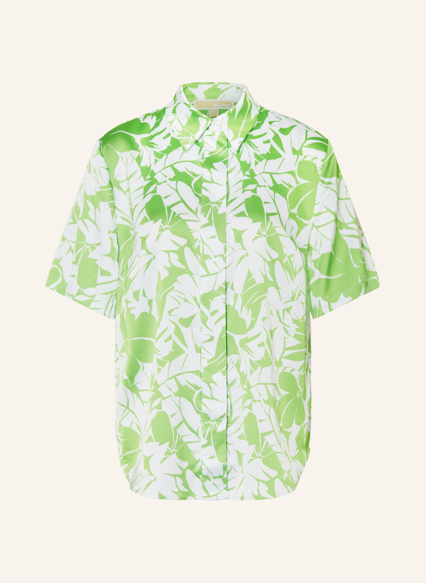 MICHAEL KORS Shirt blouse, Color: LIGHT GREEN/ WHITE (Image 1)