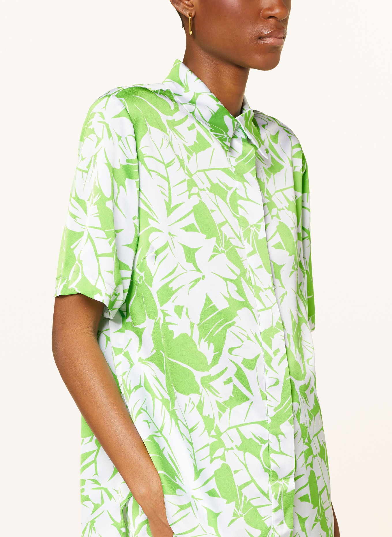 MICHAEL KORS Shirt blouse, Color: LIGHT GREEN/ WHITE (Image 4)