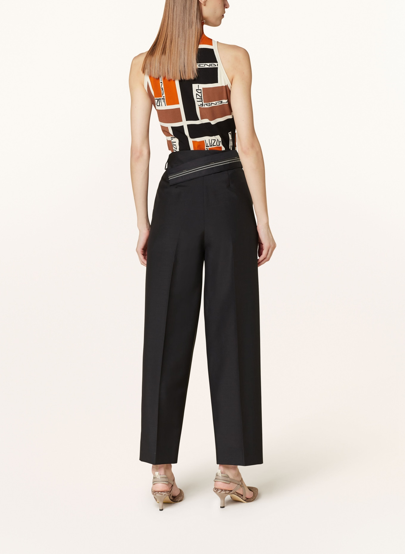 FENDI Trousers with mohair, Color: BLACK (Image 3)