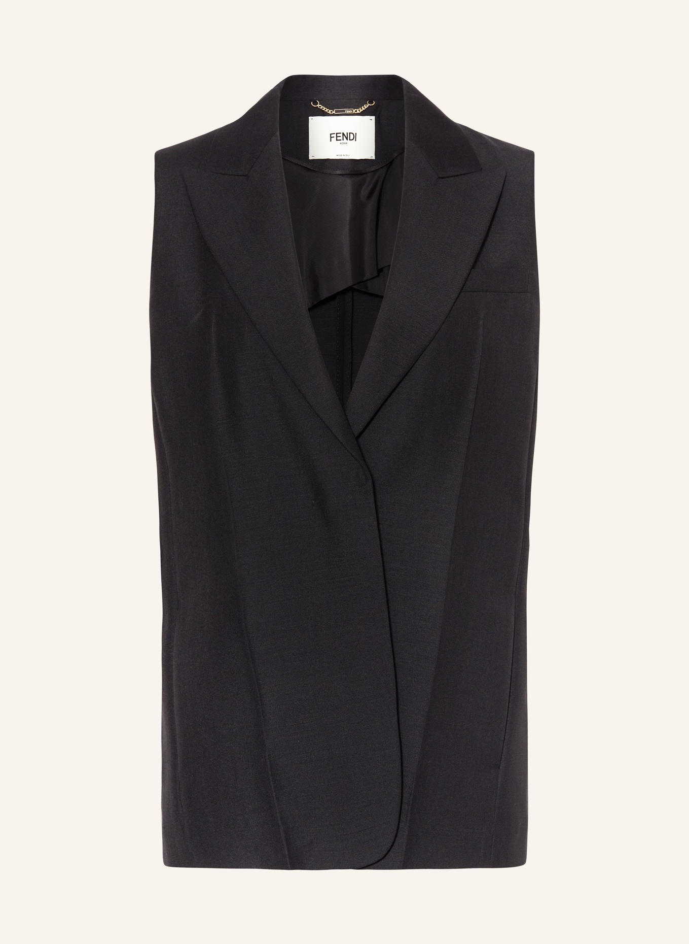FENDI Blazer vest with mohair, Color: BLACK (Image 1)