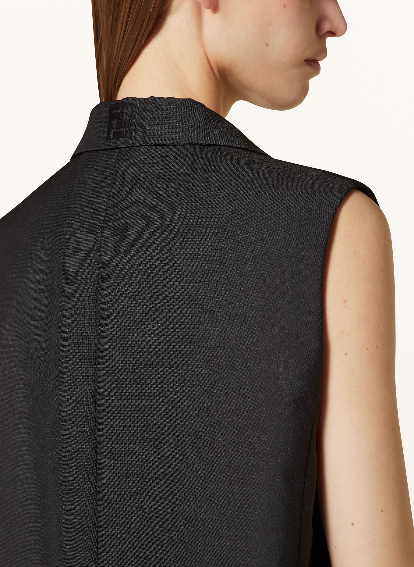 FENDI Blazer vest with mohair, Color: BLACK (Image 4)