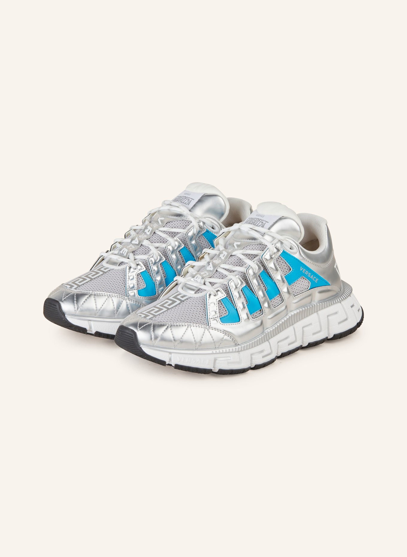 VERSACE Sneakers TRIGERCA, Color: SILVER/ BLUE (Image 1)