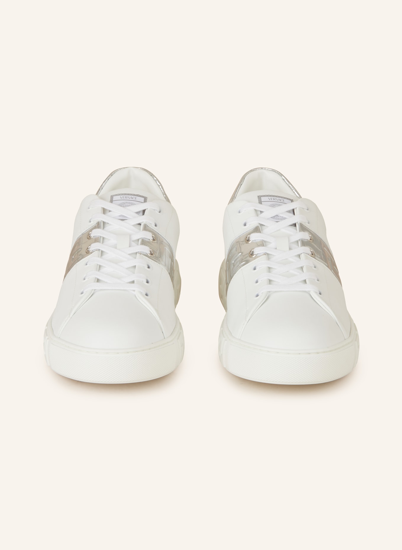 VERSACE Sneakers GRECA, Color: WHITE/ SILVER (Image 3)