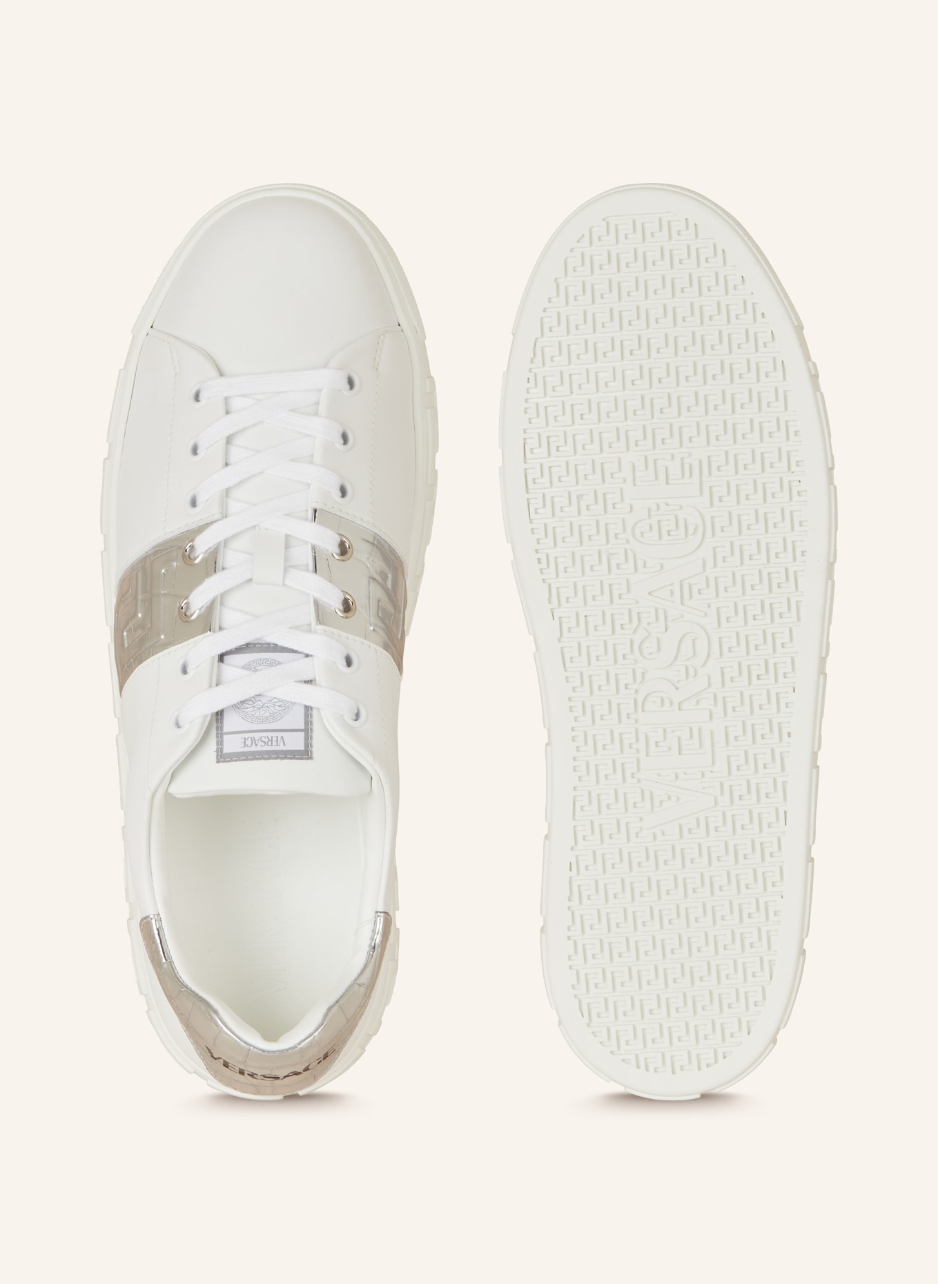 VERSACE Sneakers GRECA, Color: WHITE/ SILVER (Image 5)