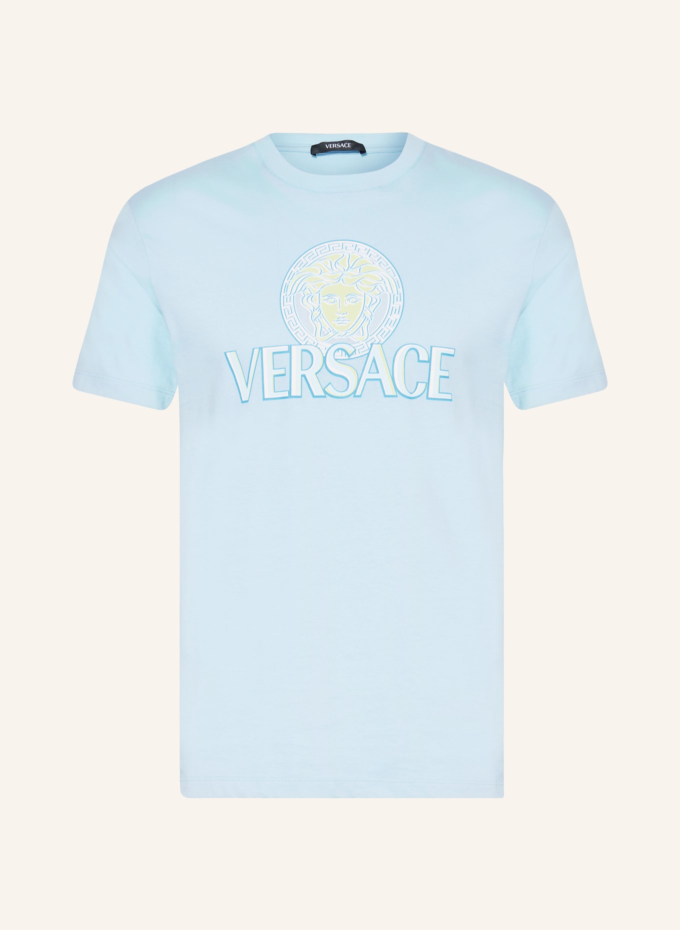 VERSACE T-shirt, Color: LIGHT BLUE/ YELLOW/ PINK (Image 1)