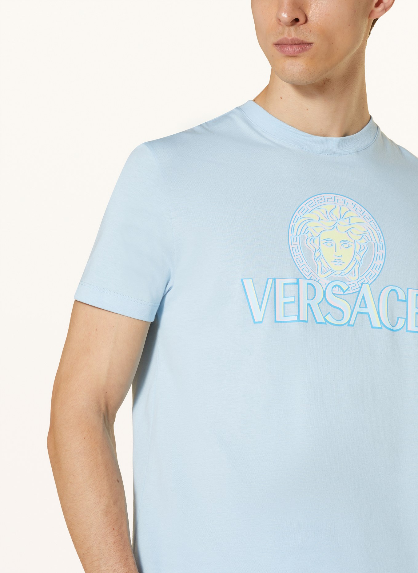 VERSACE T-Shirt, Farbe: HELLBLAU/ GELB/ ROSA (Bild 4)