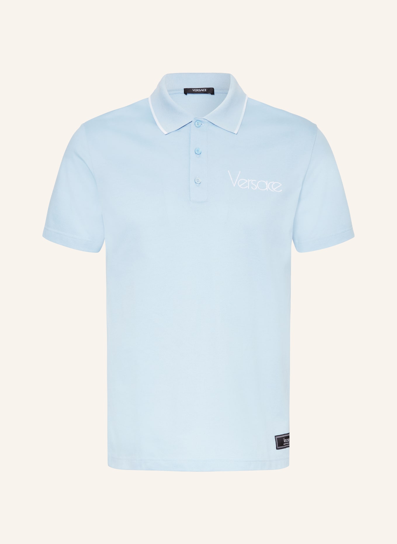VERSACE Piqué-Poloshirt, Farbe: HELLBLAU (Bild 1)