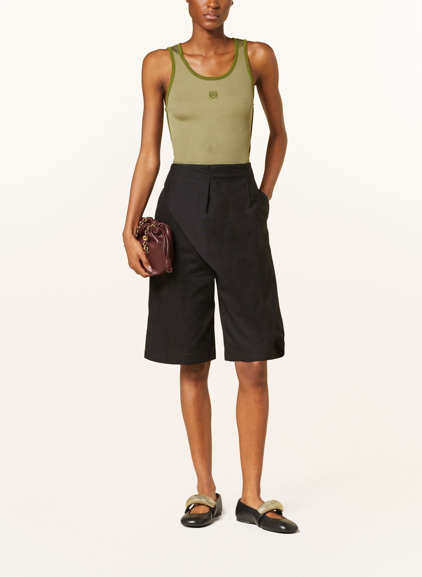 LOEWE Knit top made of silk, Color: OLIVE (Image 2)