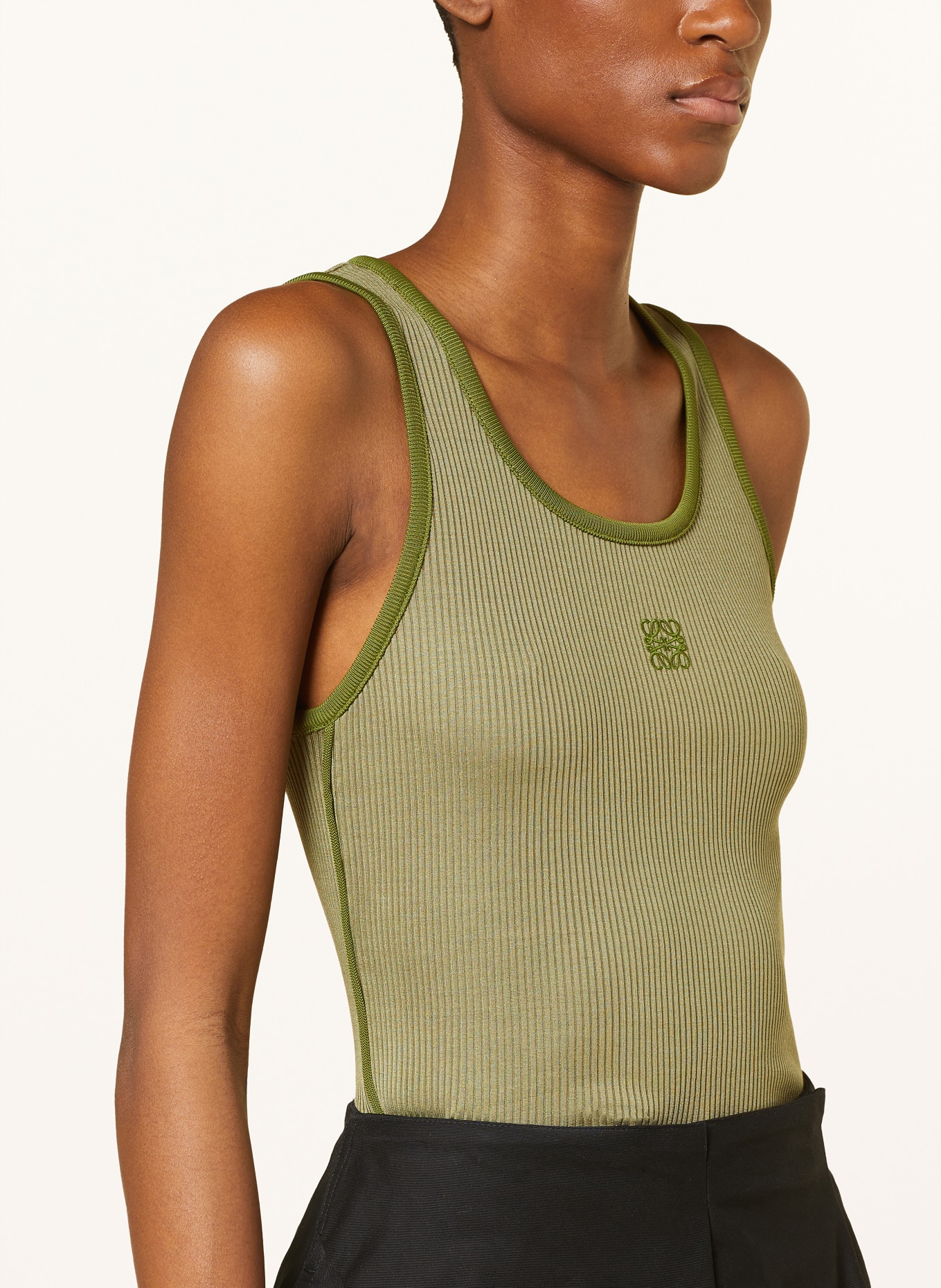 LOEWE Knit top made of silk, Color: OLIVE (Image 4)