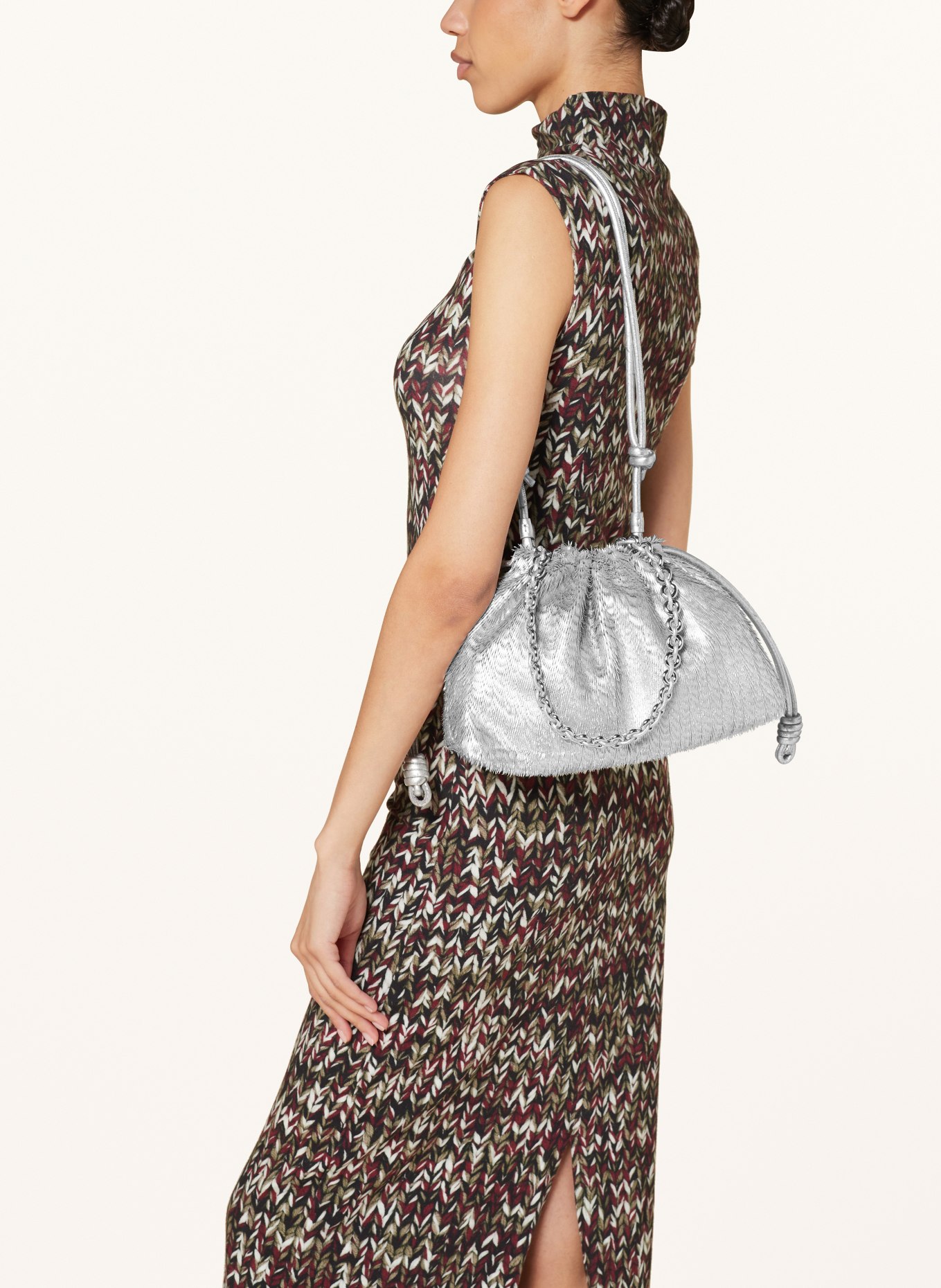 LOEWE Shoulder bag FLAMENCO, Color: SILVER (Image 4)