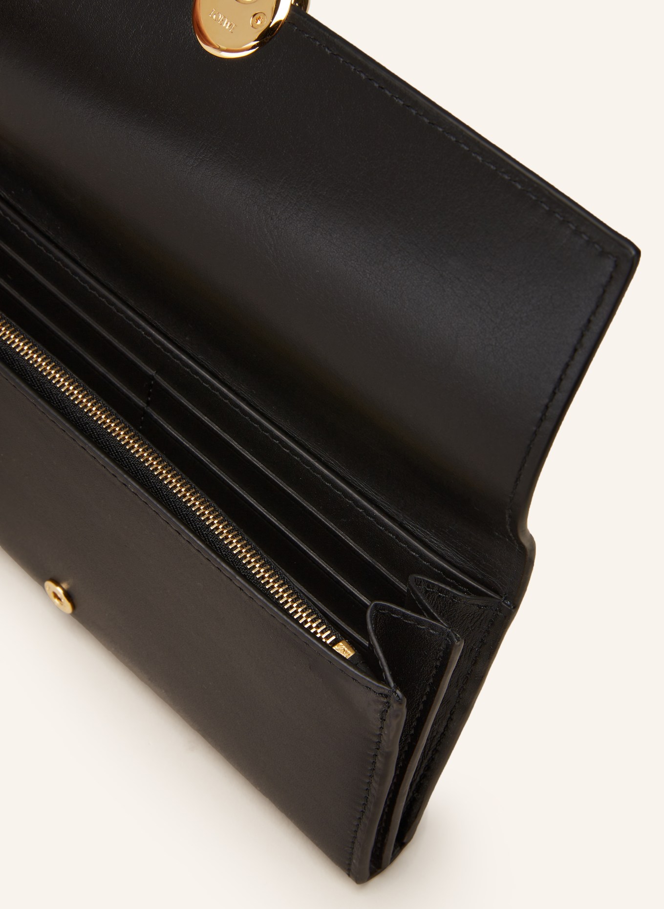 LOEWE Wallet PEBBLE CONTINENTAL, Color: BLACK (Image 2)