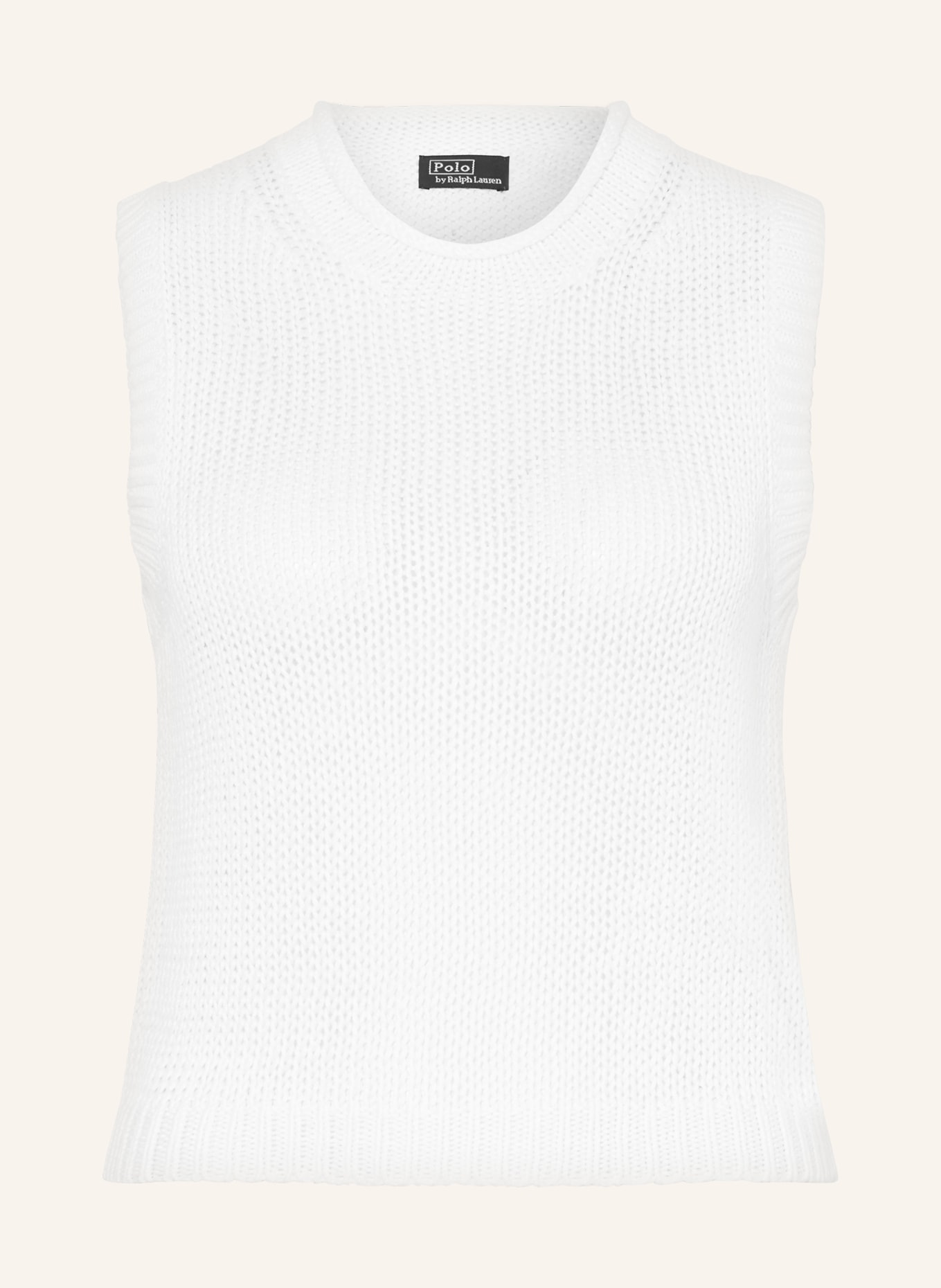 POLO RALPH LAUREN Linen sleeveless sweater, Color: WHITE (Image 1)