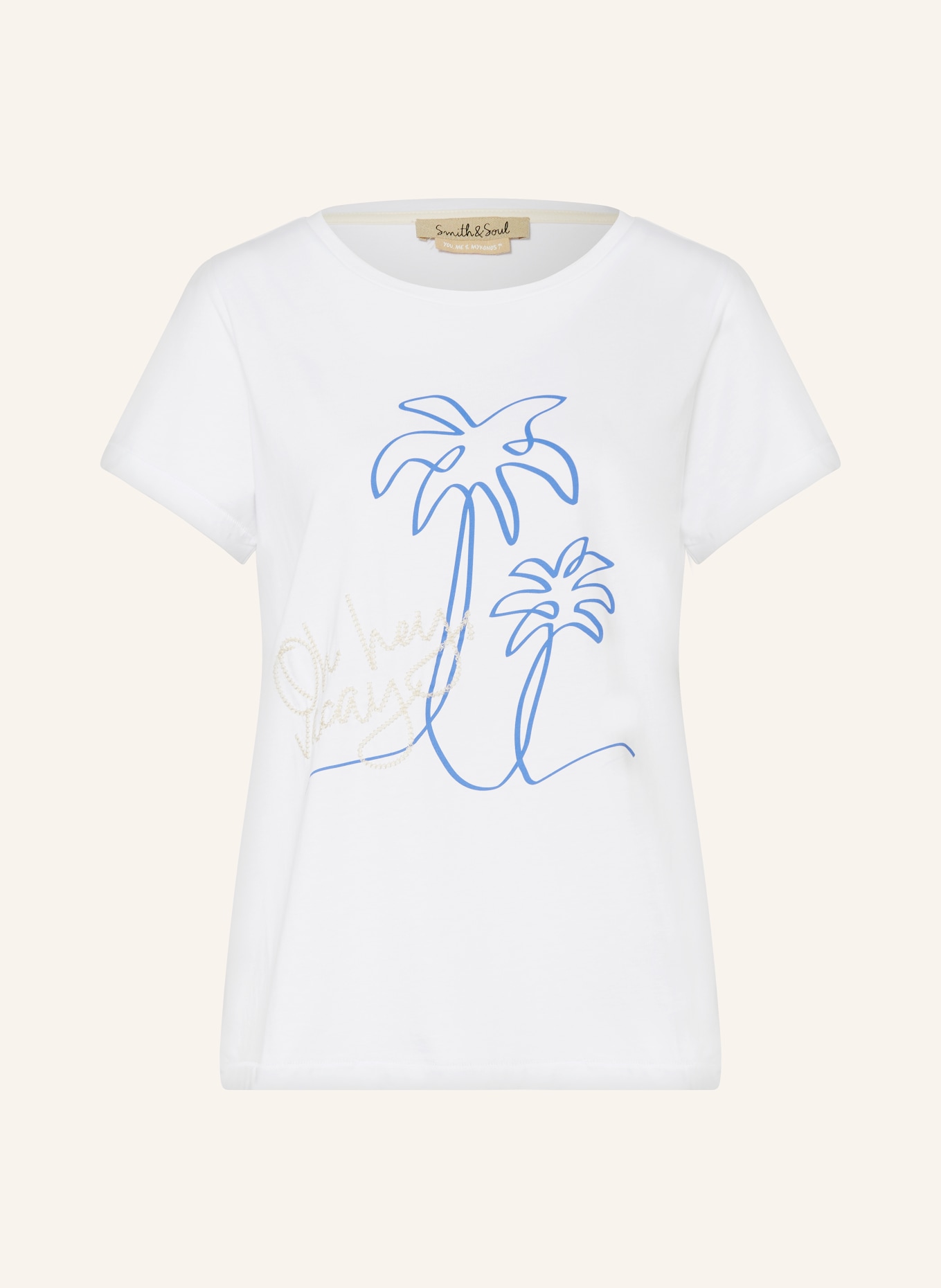 Smith & Soul T-shirt, Color: WHITE/ BLUE (Image 1)