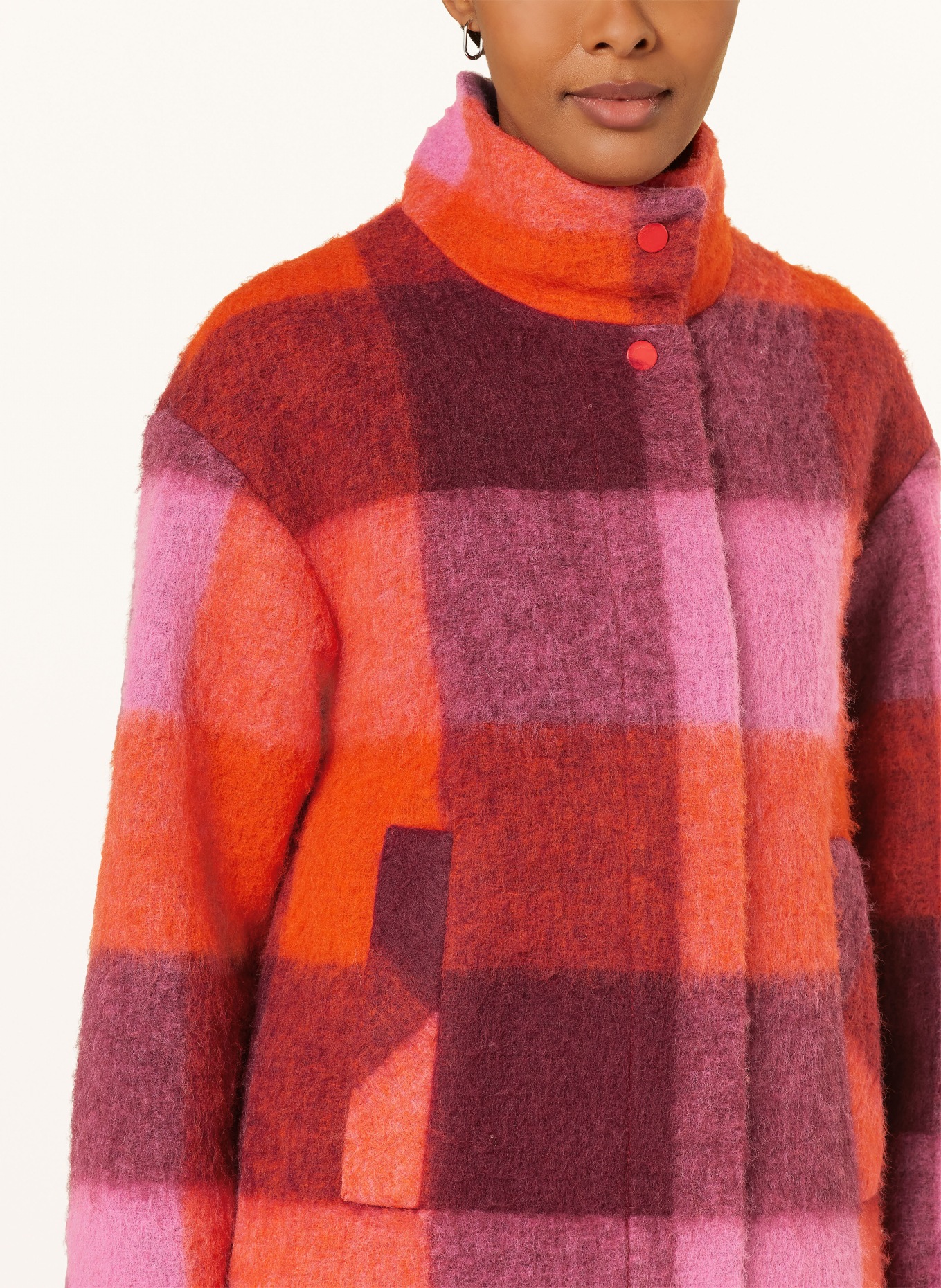 FUCHS SCHMITT Mantel in orange/ pink/ dunkelrot