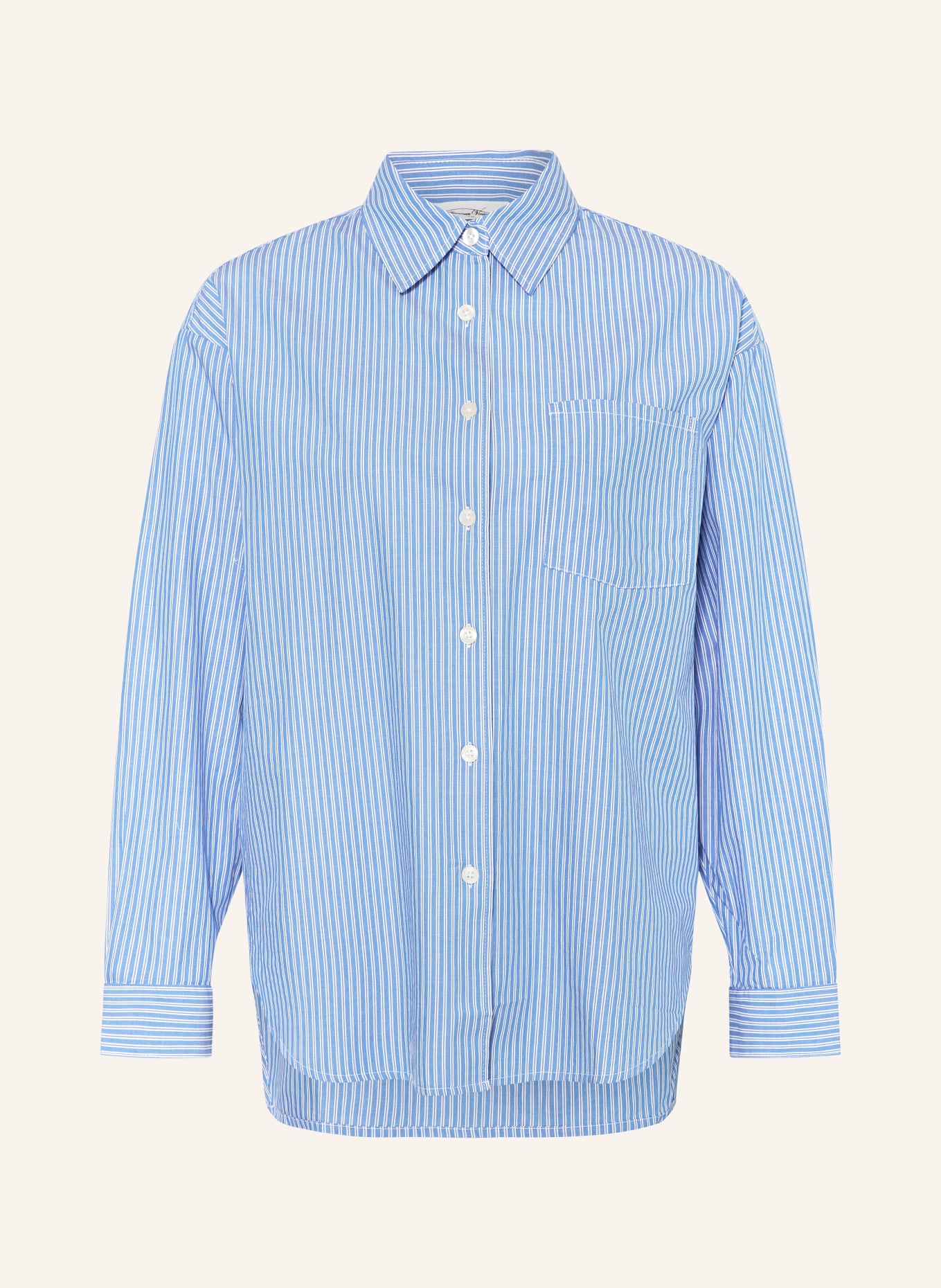 American Vintage Shirt blouse ZATYBAY, Color: BLUE/ WHITE (Image 1)