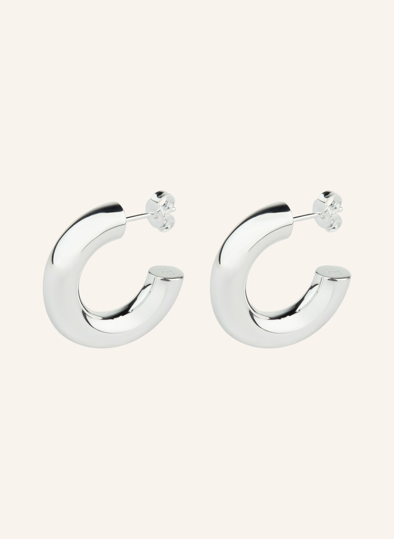 ariane ernst Creole earrings BOLD MINI, Color: SILVER (Image 1)
