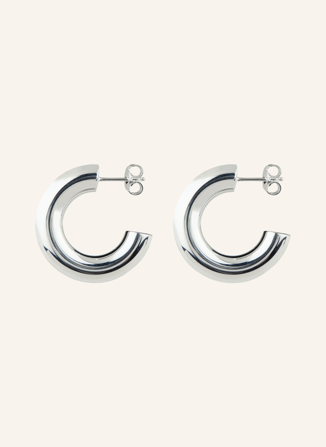 ariane ernst Creole earrings BOLD MINI, Color: SILVER (Image 2)