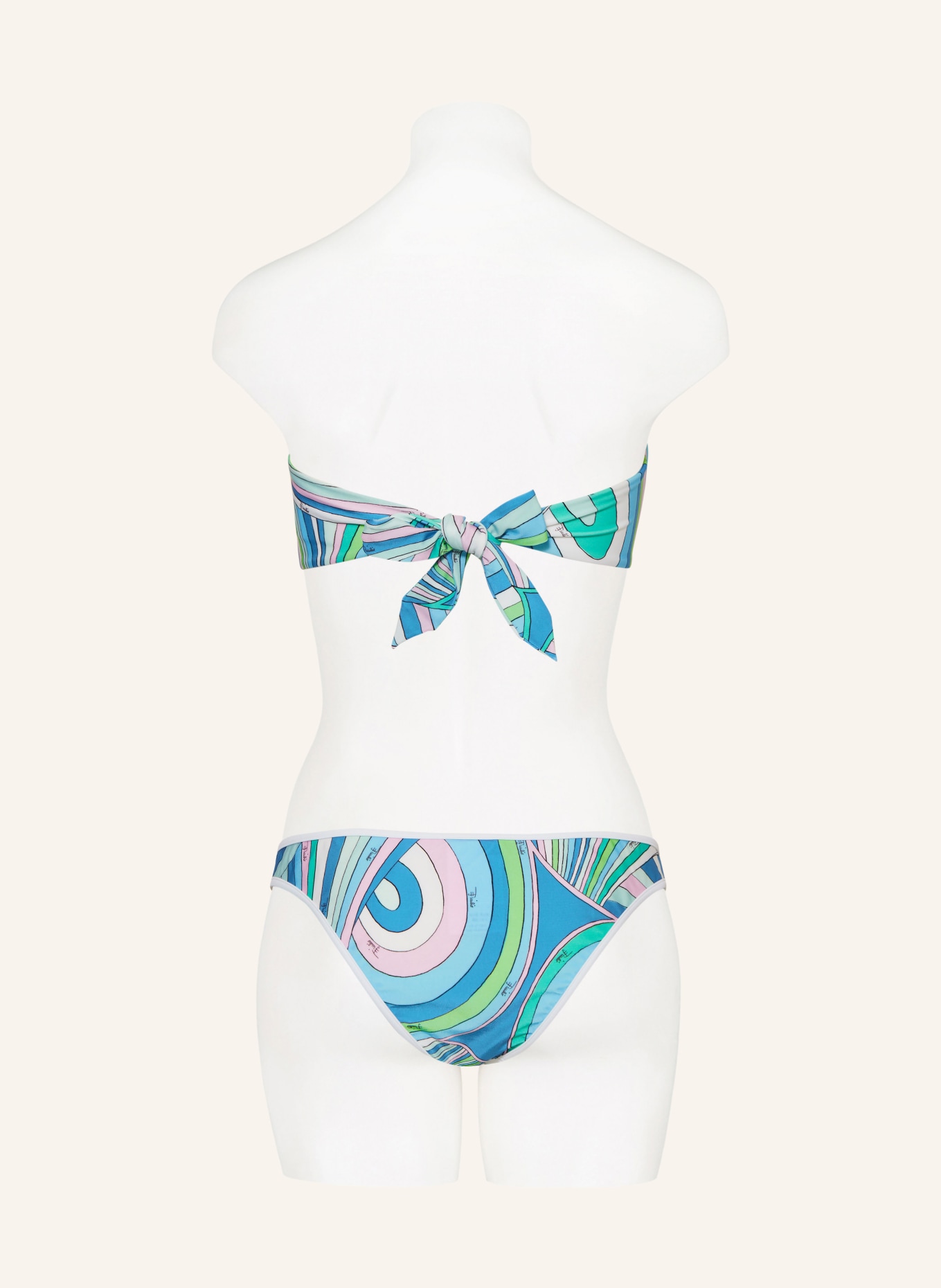 PUCCI Bandeau bikini top, Color: BLUE/ PINK/ WHITE (Image 3)