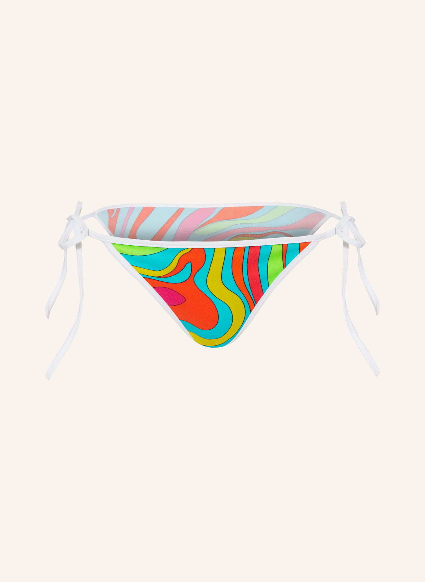 PUCCI Triangel-Bikini-Hose, Farbe: ORANGE/ PINK/ TÜRKIS (Bild 1)