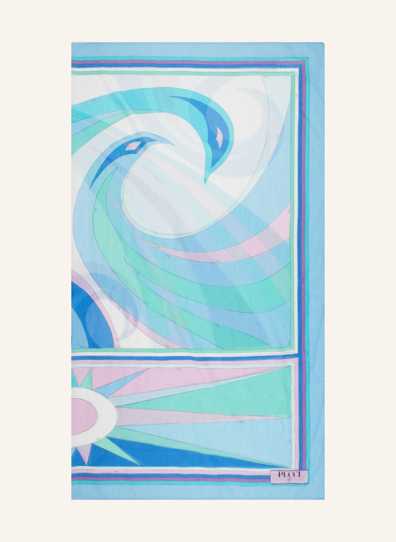 PUCCI Scarf, Color: LIGHT BLUE/ PINK/ WHITE (Image 1)