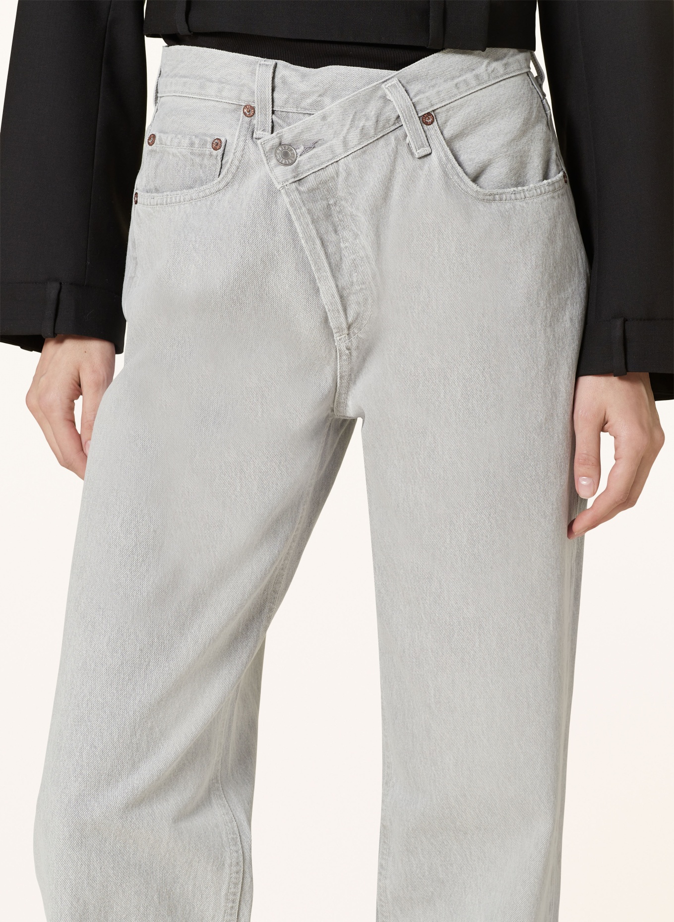 AGOLDE Straight Jeans CRISS CROSS, Farbe: rain marbled med grey (Bild 5)