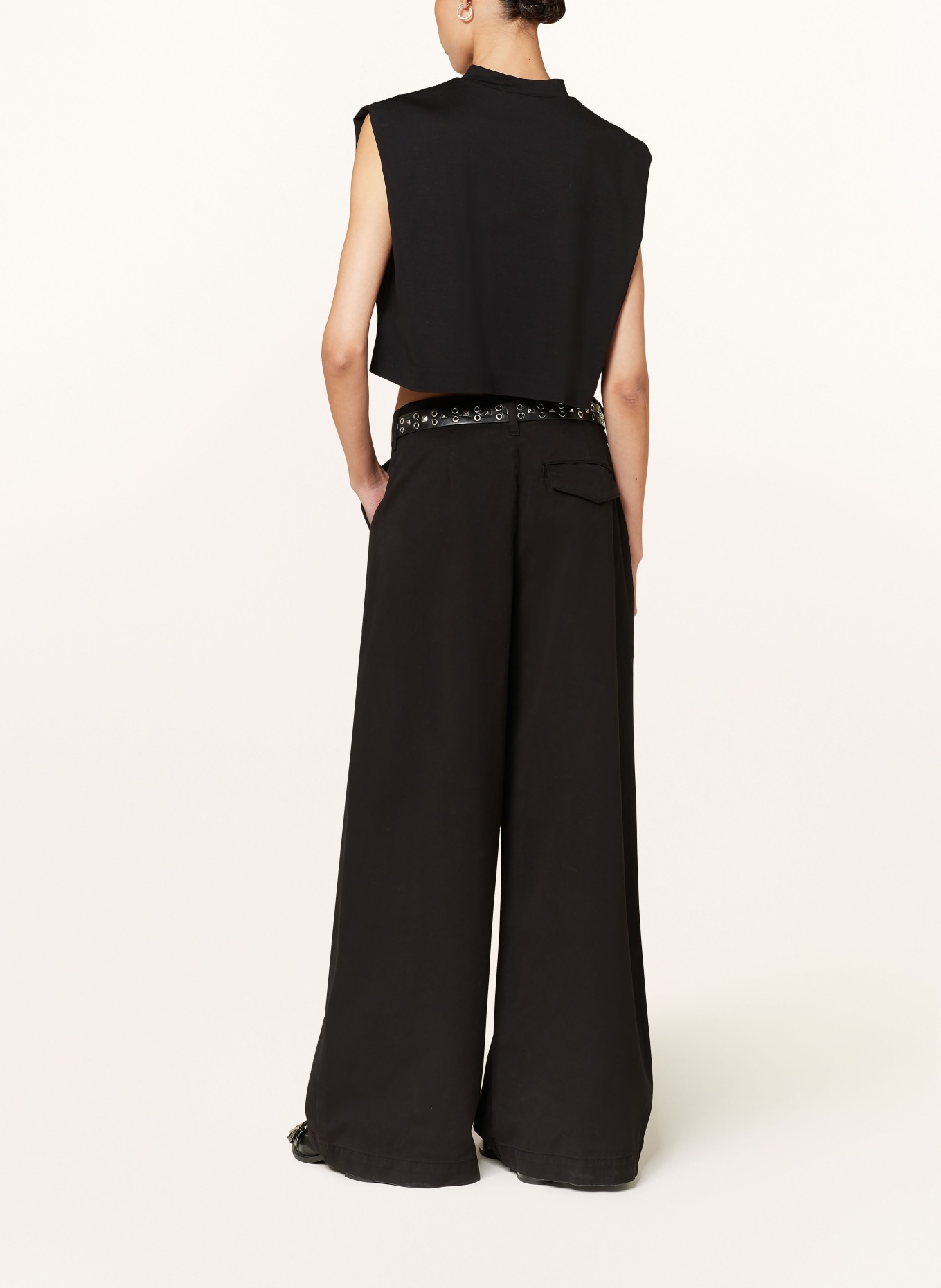 AGOLDE Kalhoty DARYL: ČERNÁ