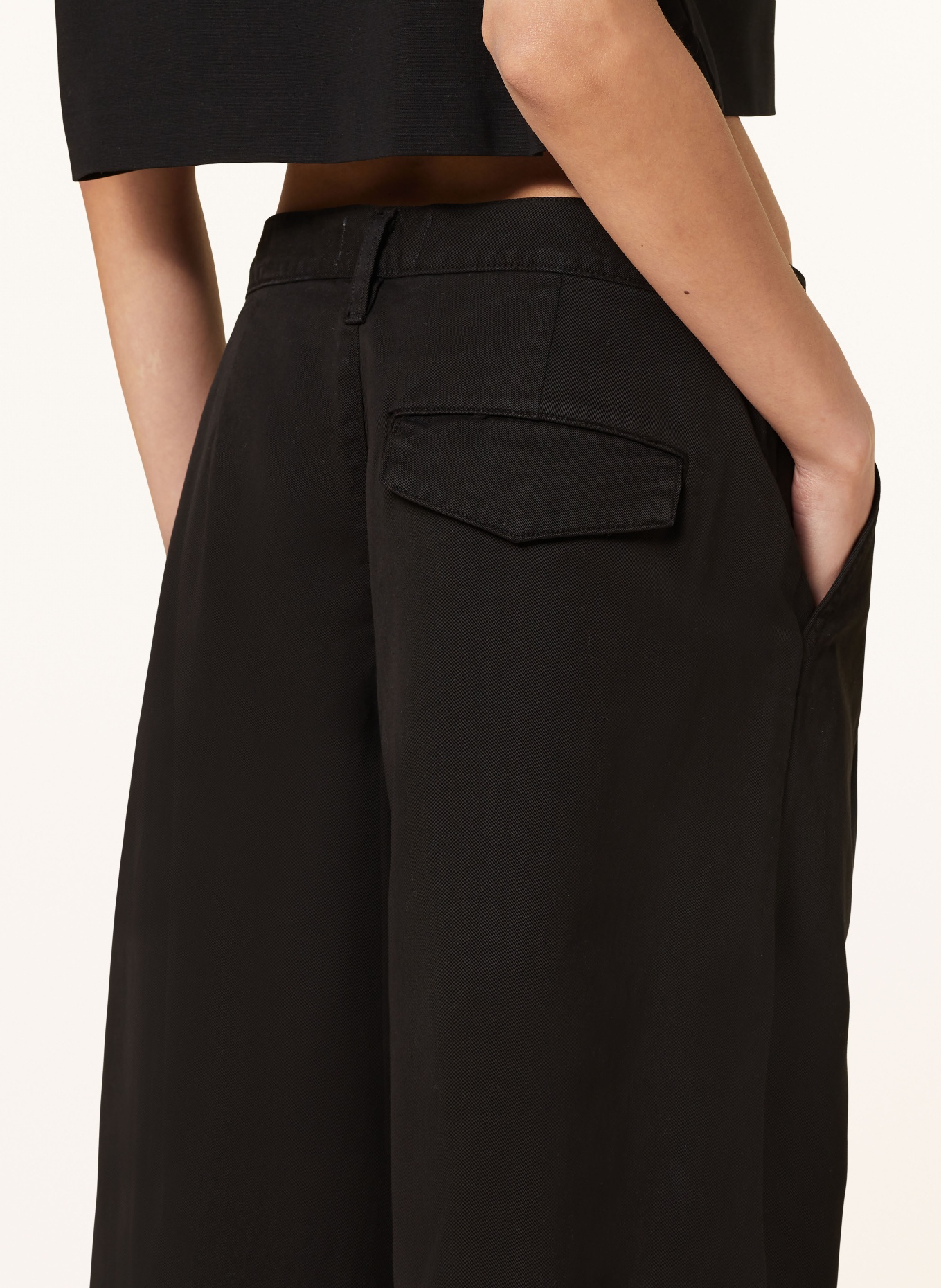 AGOLDE Kalhoty DARYL: ČERNÁ