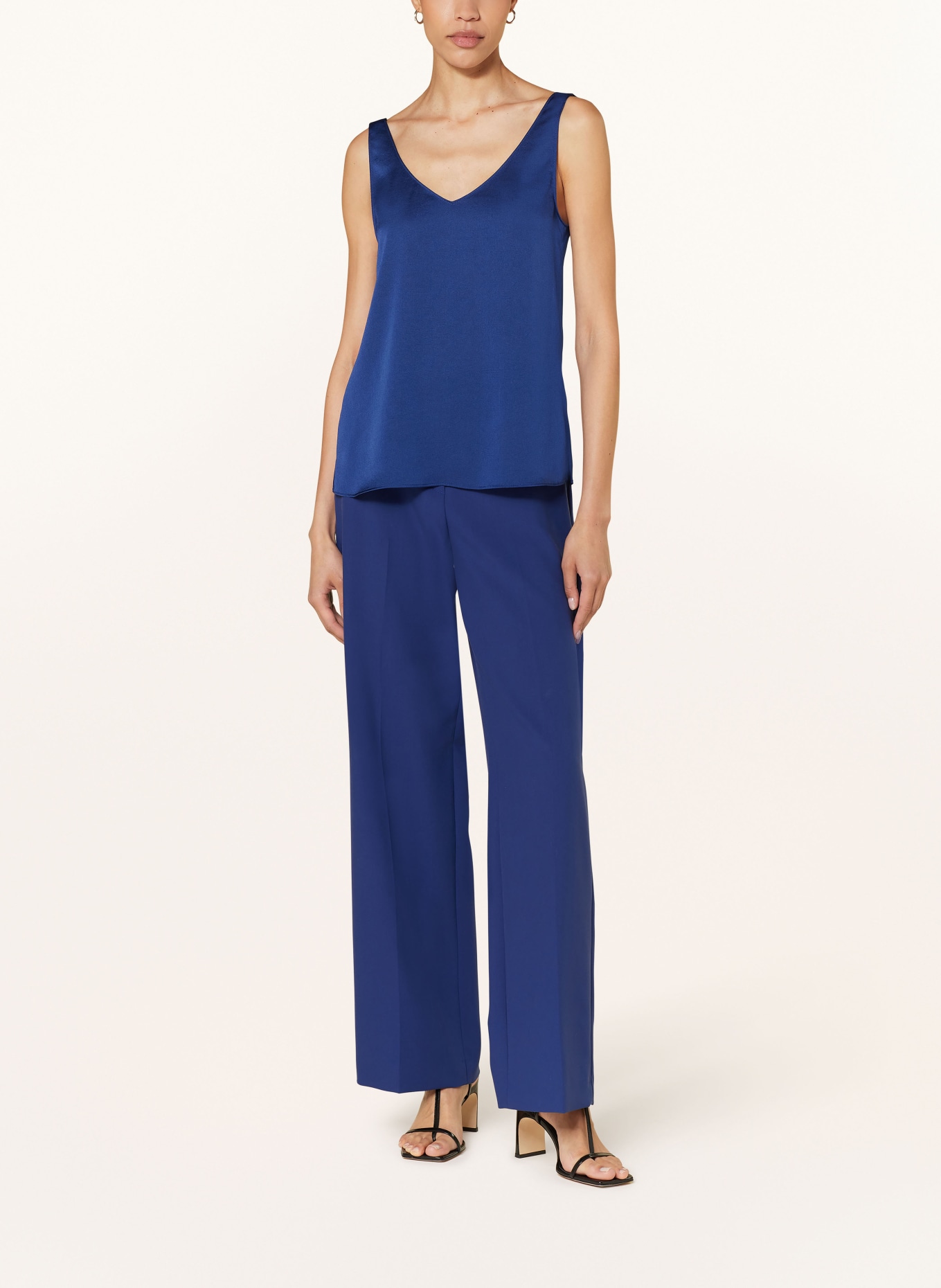 RIANI Satin top: DARK BLUE