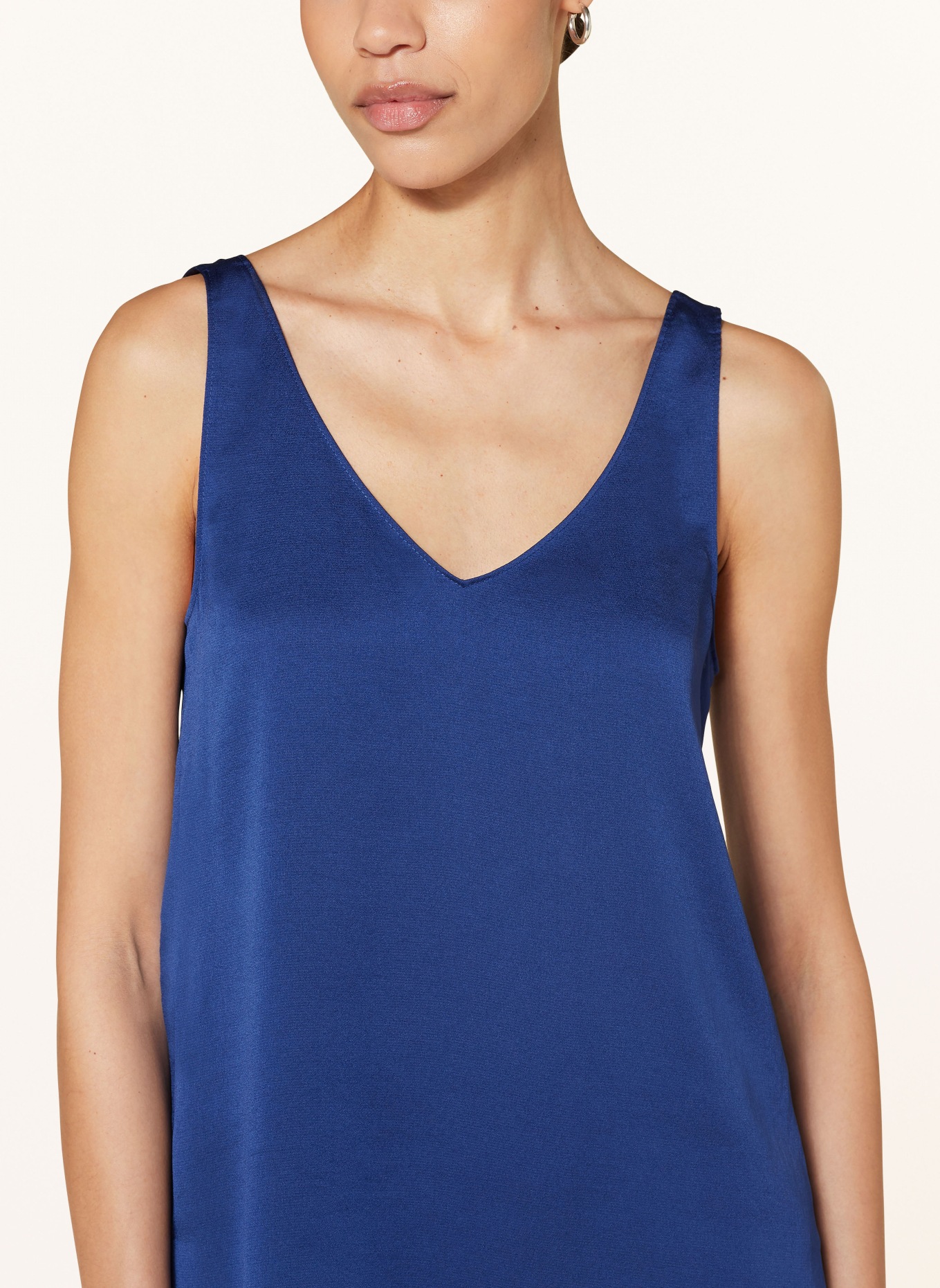 RIANI Satin top: DARK BLUE