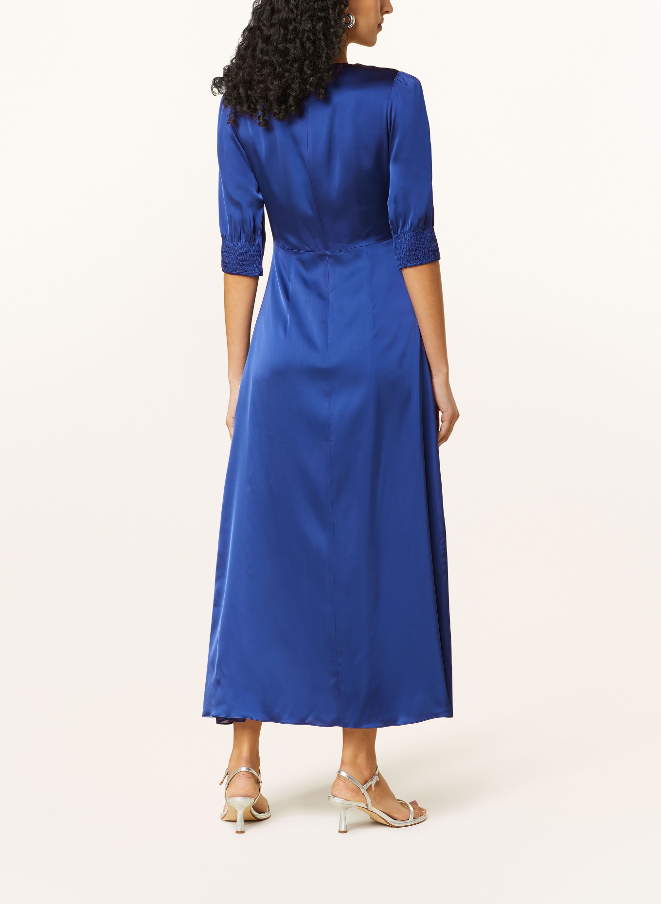 RIANI Satin cocktail dress with 3/4 sleeves, Color: DARK BLUE (Image 3)