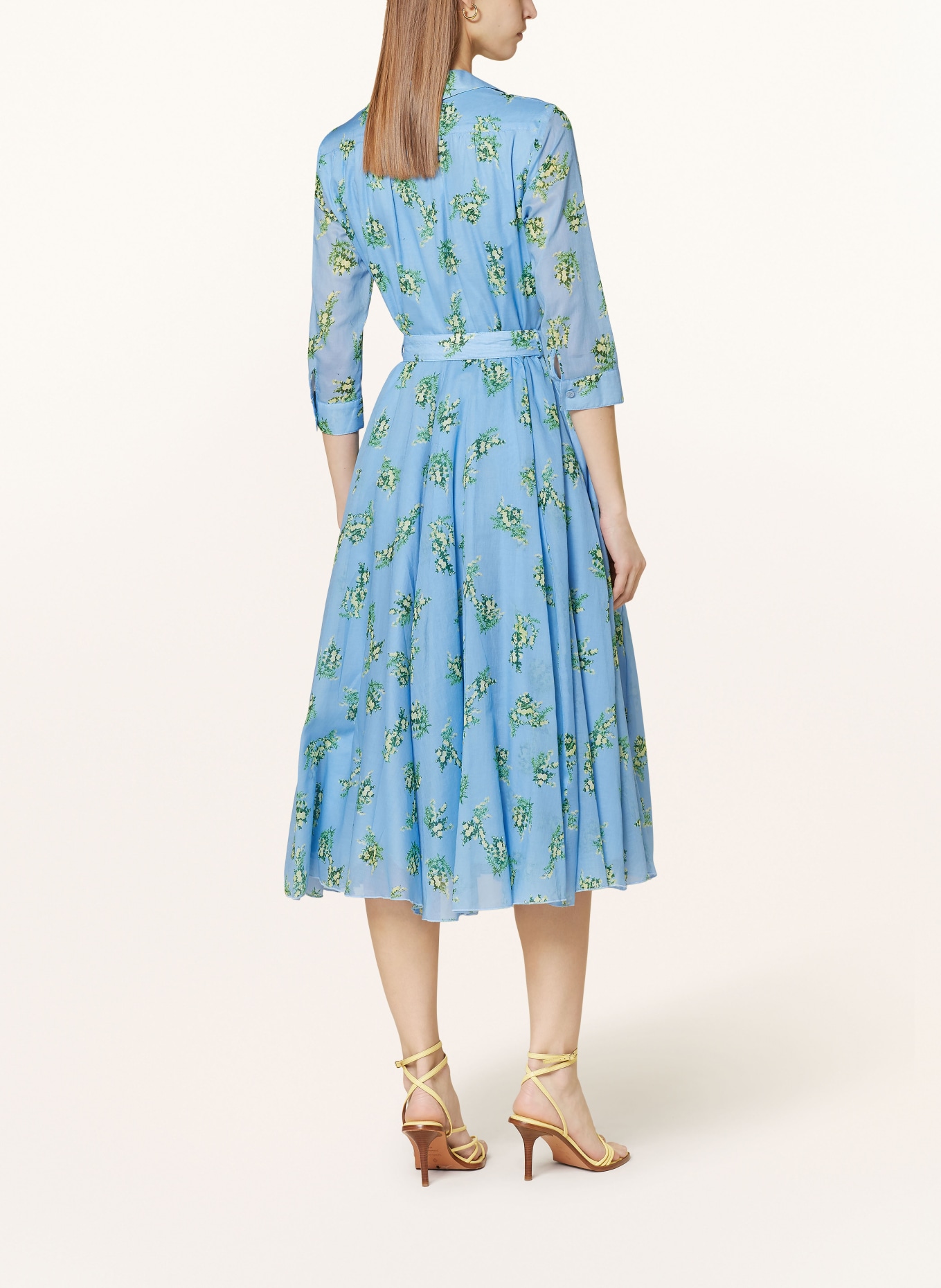 RIANI Shirt dress with 3/4 sleeves, Color: LIGHT BLUE/ GREEN/ YELLOW (Image 3)