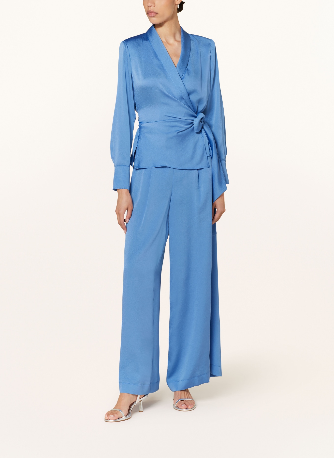 RIANI Wide leg trousers in satin, Color: LIGHT BLUE (Image 2)
