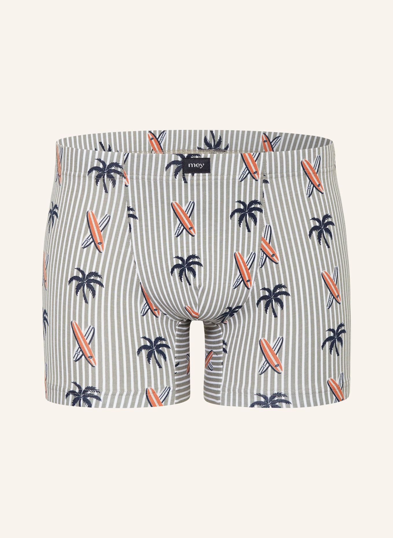 mey Boxer shorts series PALM TREE, Color: GREEN/ WHITE/ DARK BLUE (Image 1)