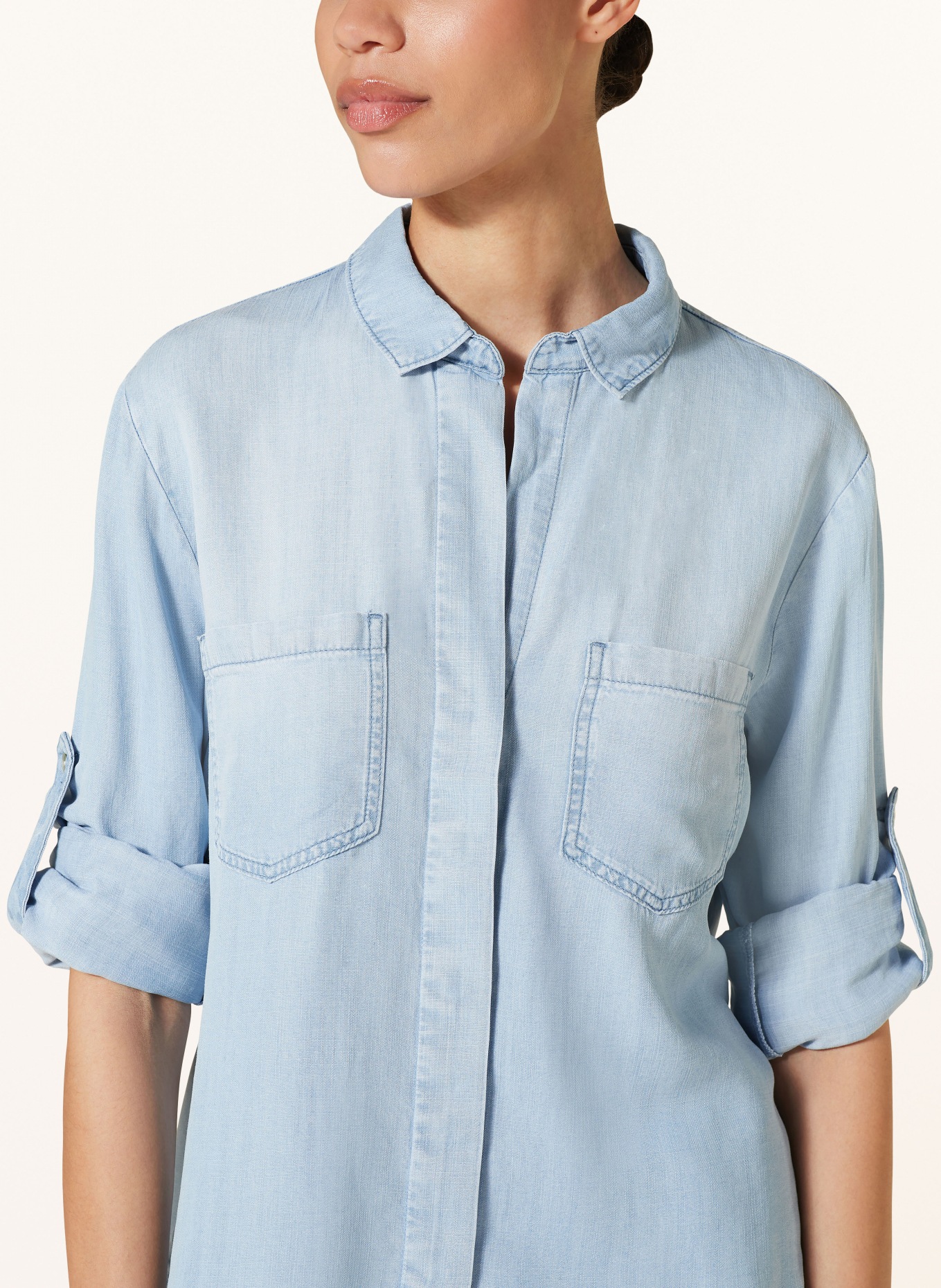 bella dahl Shirt blouse in denim look, Color: LIGHT BLUE (Image 4)